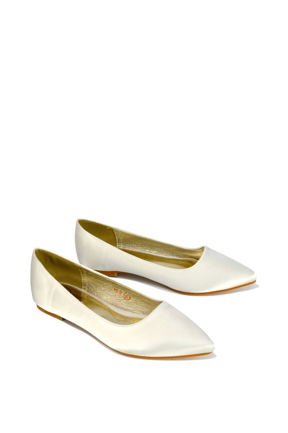 XY London 'Alessia' Flat Pointed Toe Low Heel Slip on Bridal Ballerina Pump Shoes image 4