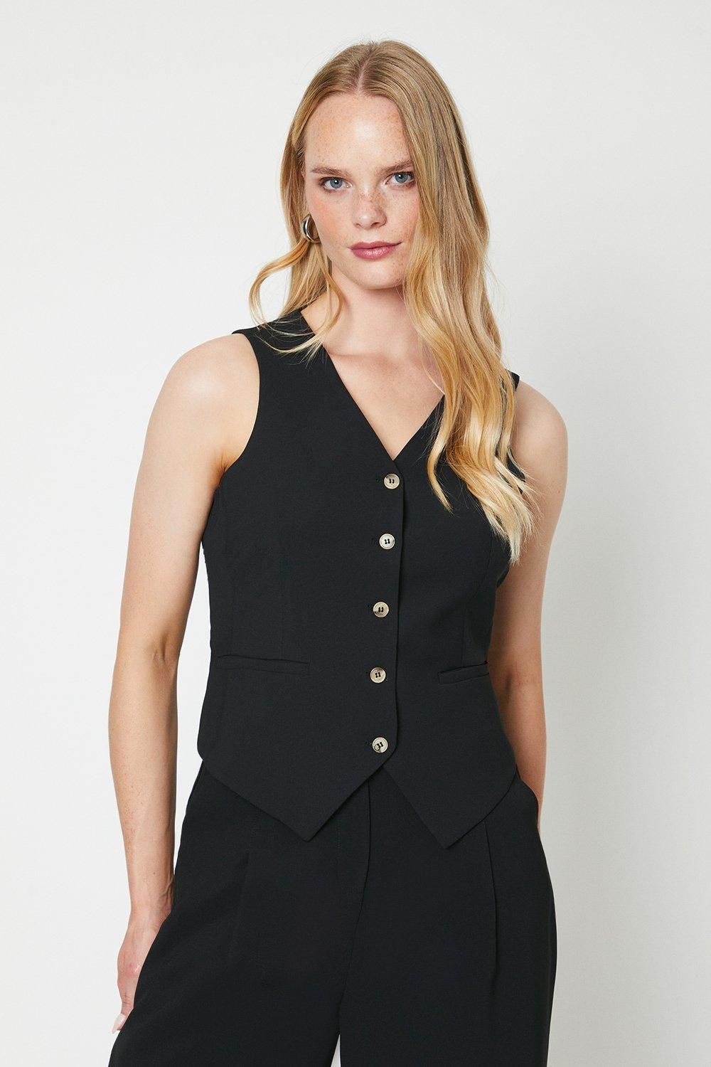 Oasis Tailored Waistcoat Black image 1