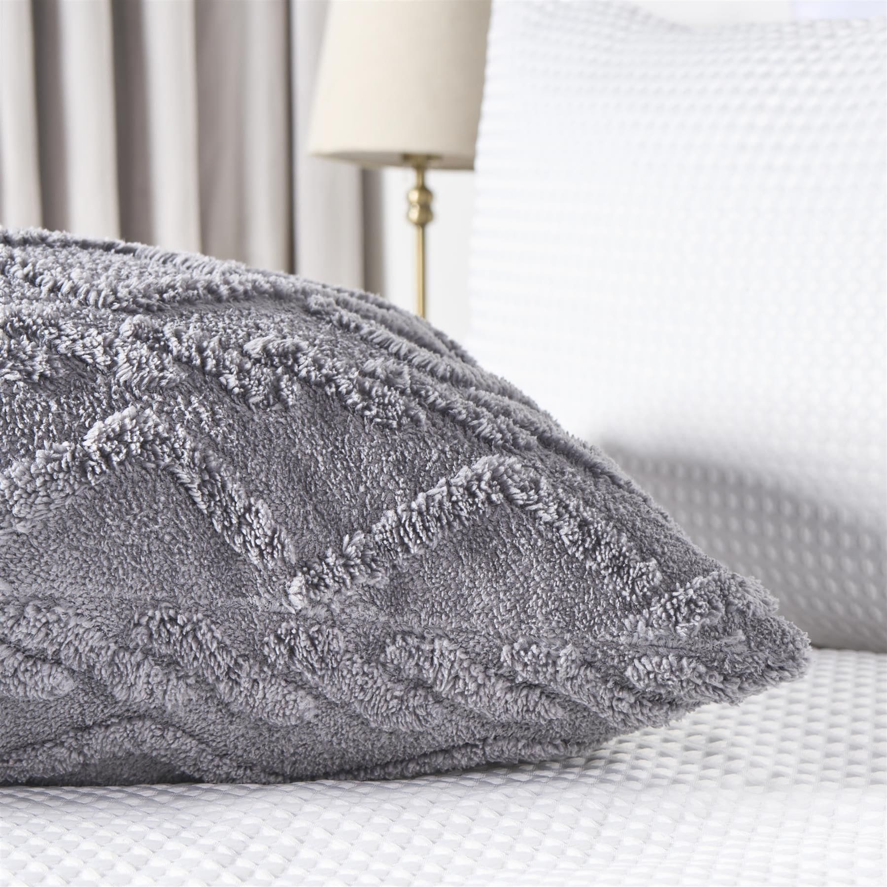 OHS Cable Knit Fleece Long Bolster Cushion Soft Maternity Support Pillow image 4