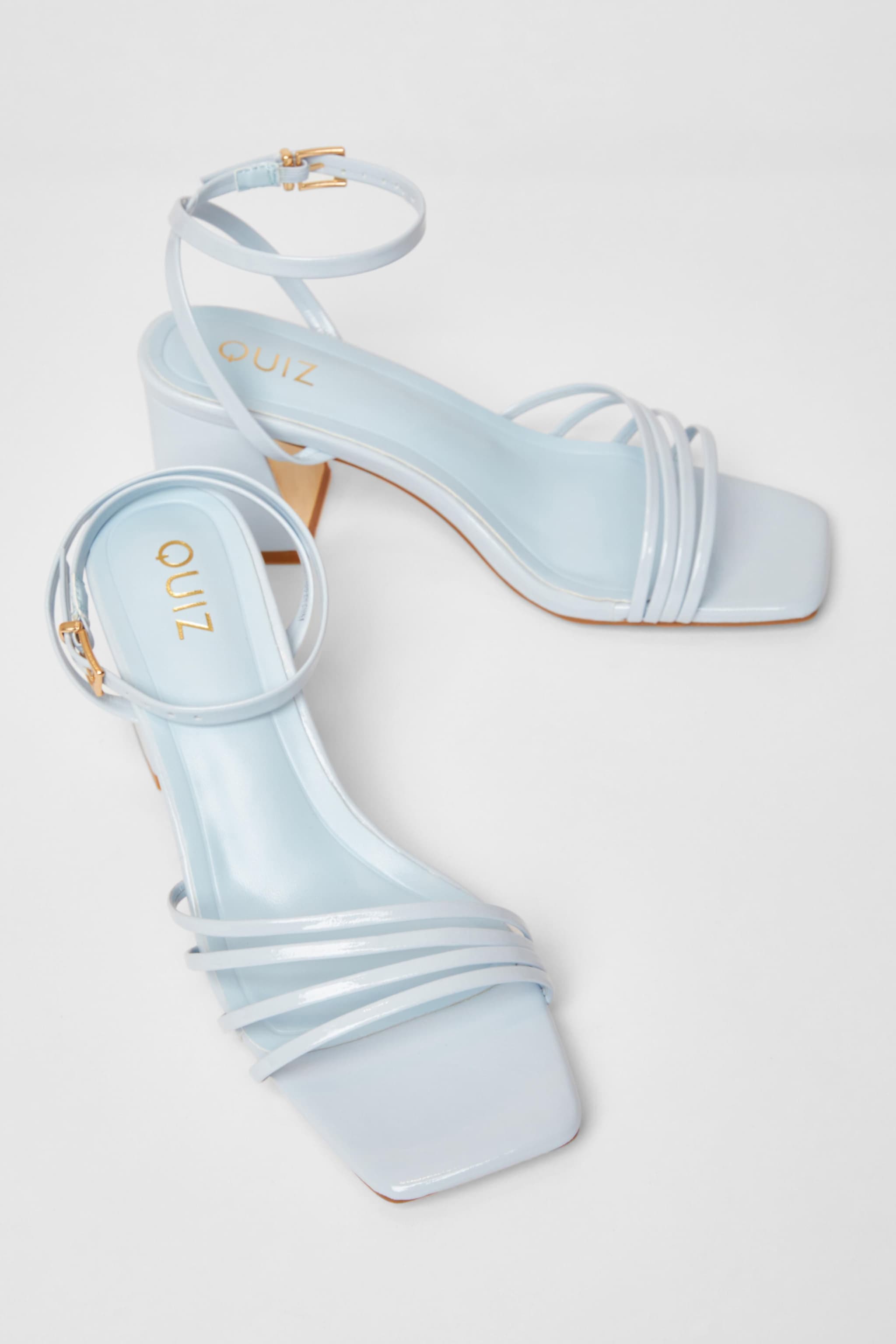 Quiz Light Blue Strappy Heels image 2