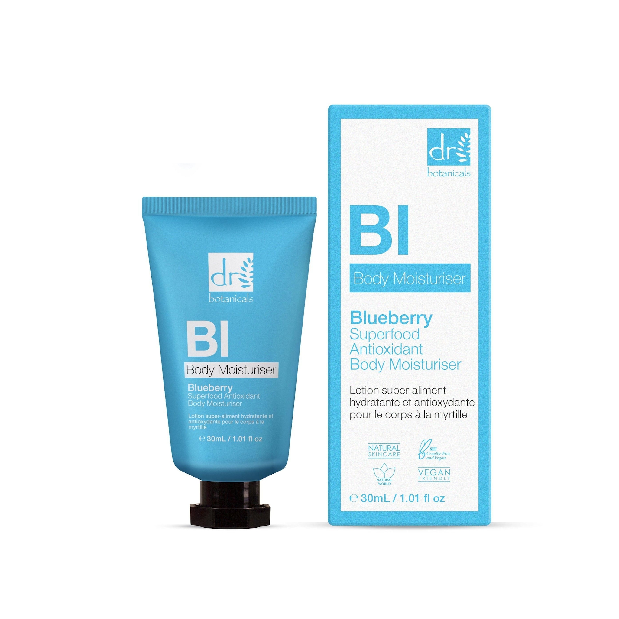 Dr. Botanicals Blueberry Superfood Antioxidant Body Moisturiser 30ml image 2