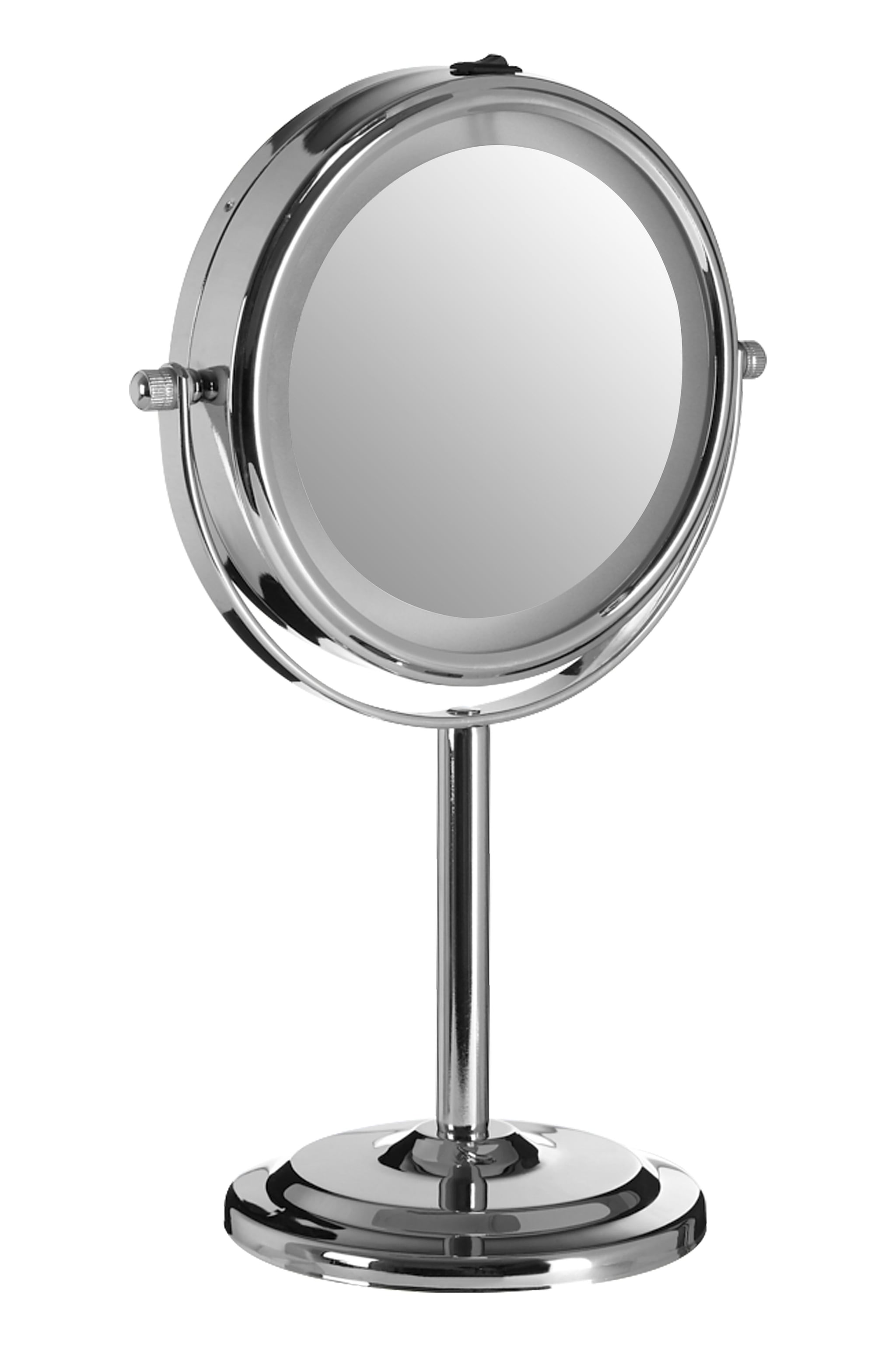 Orsina Chrome Iron Table Mirror, Durable 27x17cm Swivel Vanity Mirror, Modern Chrome Finis image 2