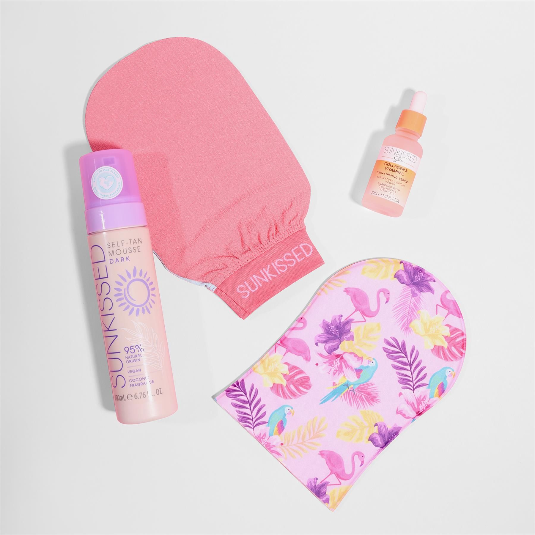 Sunkissed Dark Tan Set - Tan 200ml, Mitt, Serum 30ml image 2