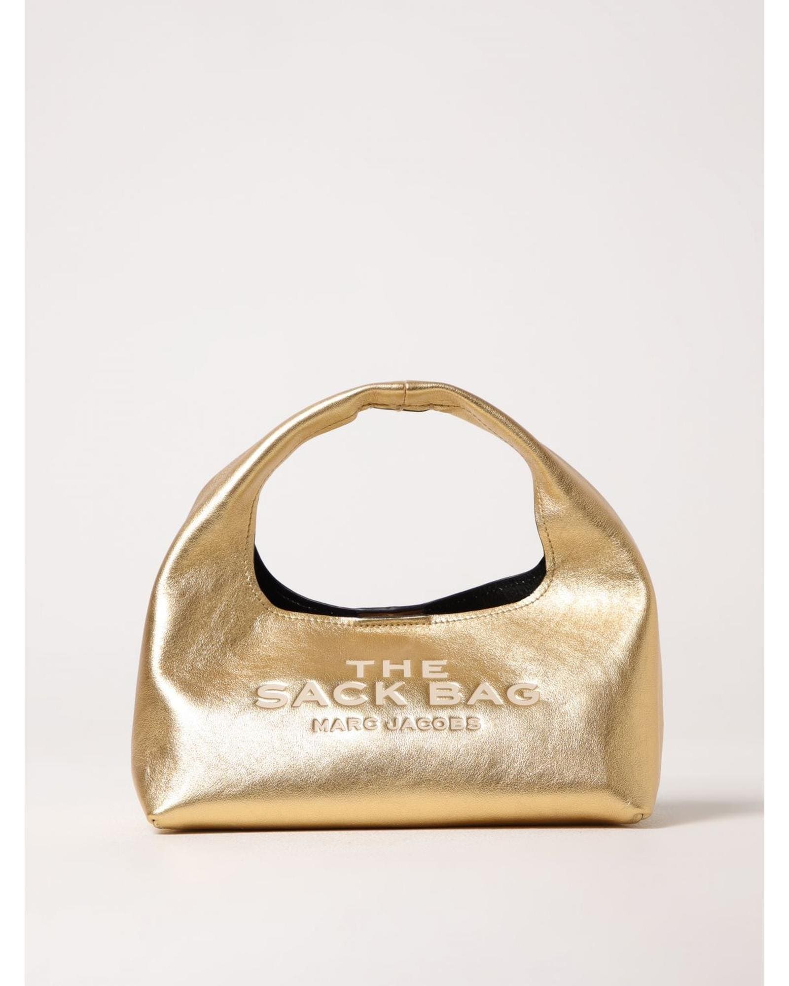 Marc Jacobs Sack Bag Metallic Leather Handbag Wo - Gold image 1