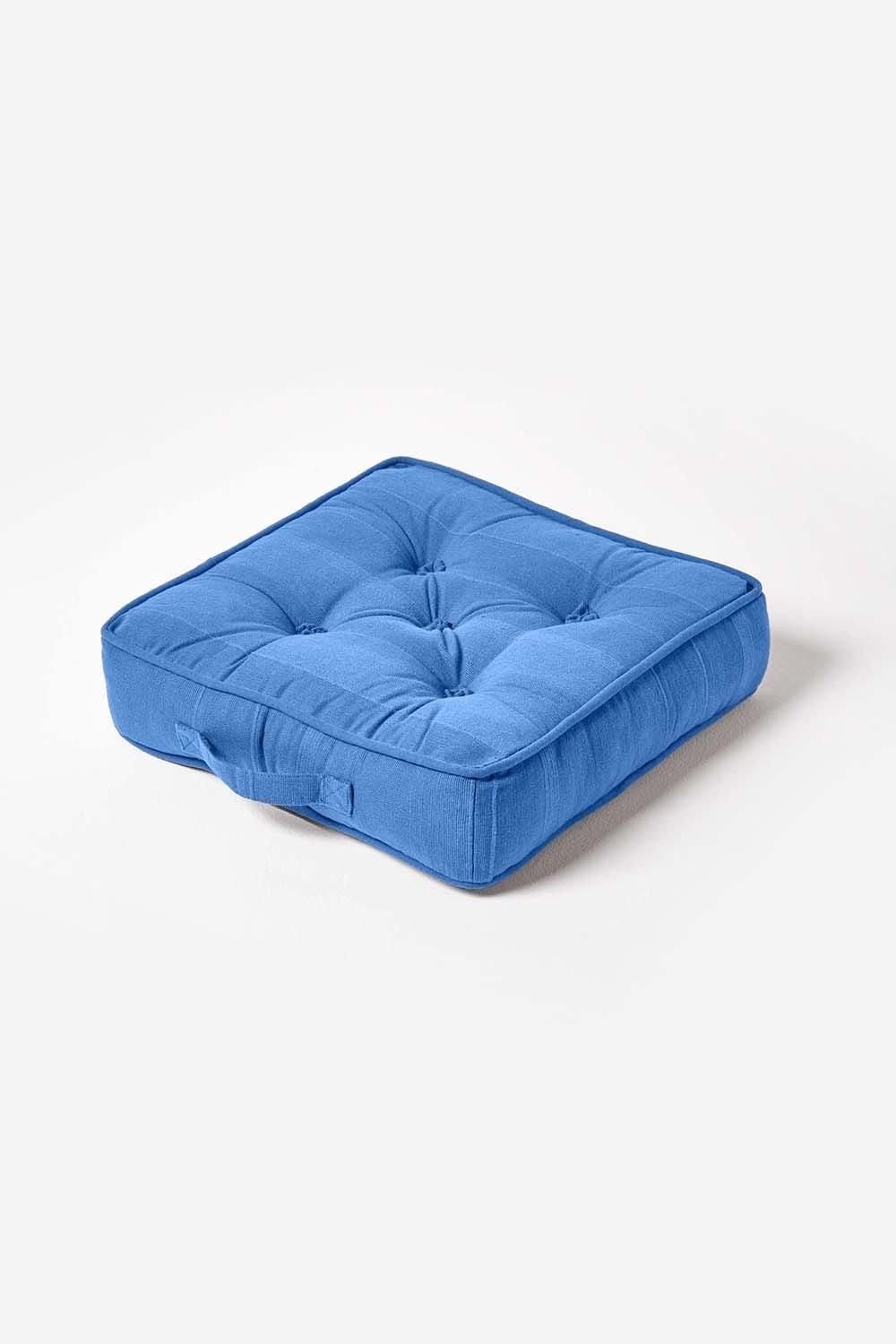 Homescapes Rajput Ribbed Cotton Floor Cushion image 1