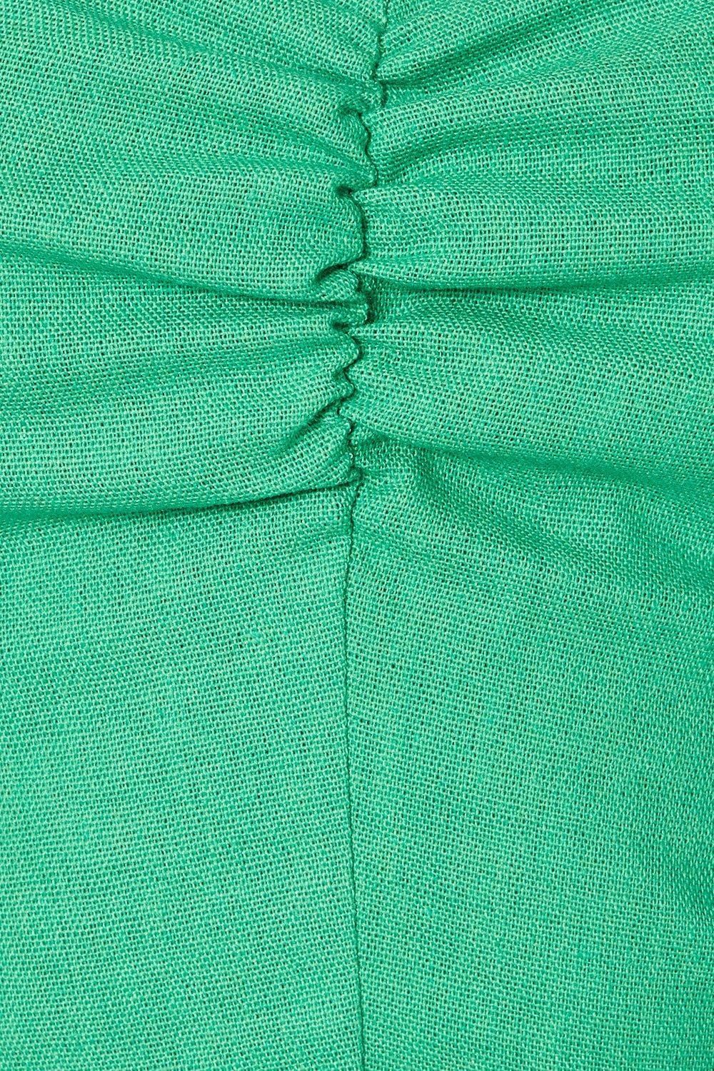 Oasis Cut Out Frill Shoulder Midaxi Dress Bright Green image 5