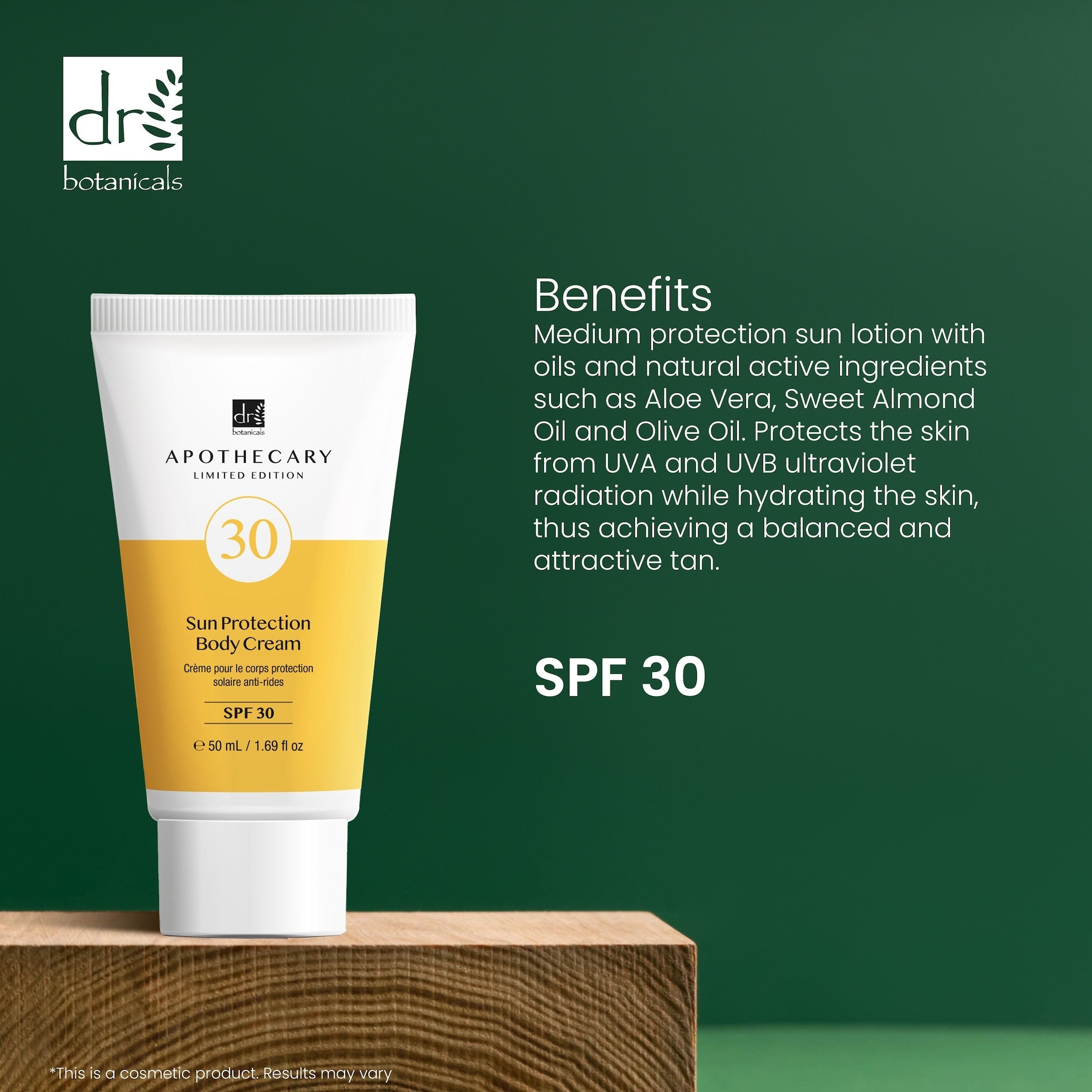 Dr. Botanicals Sun Protection Body Cream SPF 30 50ml x 2 Duo Set image 5