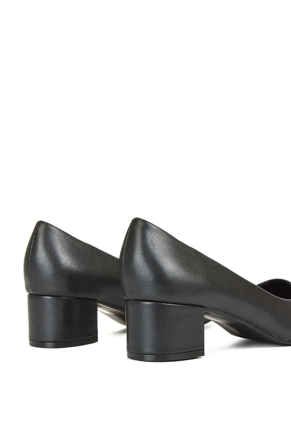 XY London 'Liberty' Low Block Heel Round Toe Slip On Court Shoes image 5