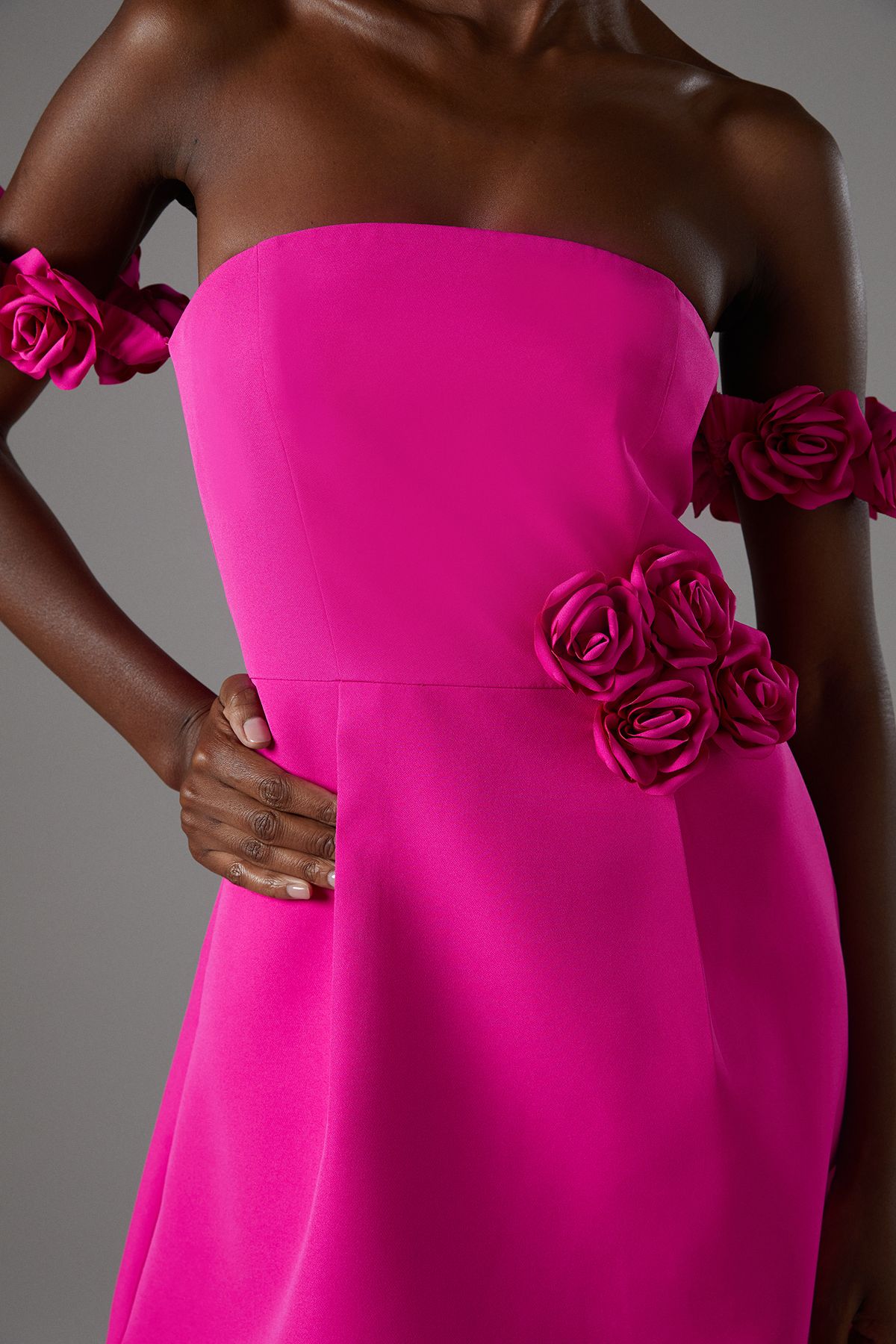 Coast Rosette Bandeau Mini Dress Pink image 5