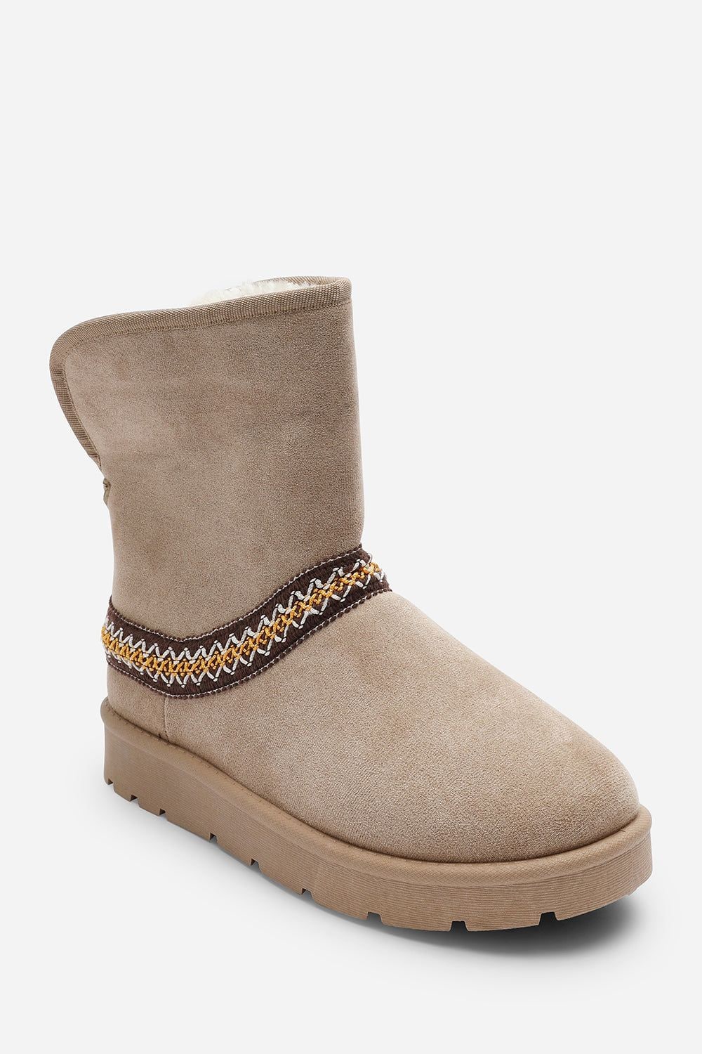 Where's That From 'Flora' Suede Flat Slippers with Embroidered Trim Detail image 5