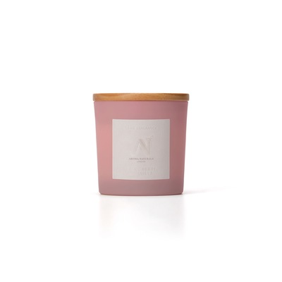 Aroma Naturals Frosted Decadence Glass Candle - Vanilla Bean Scent