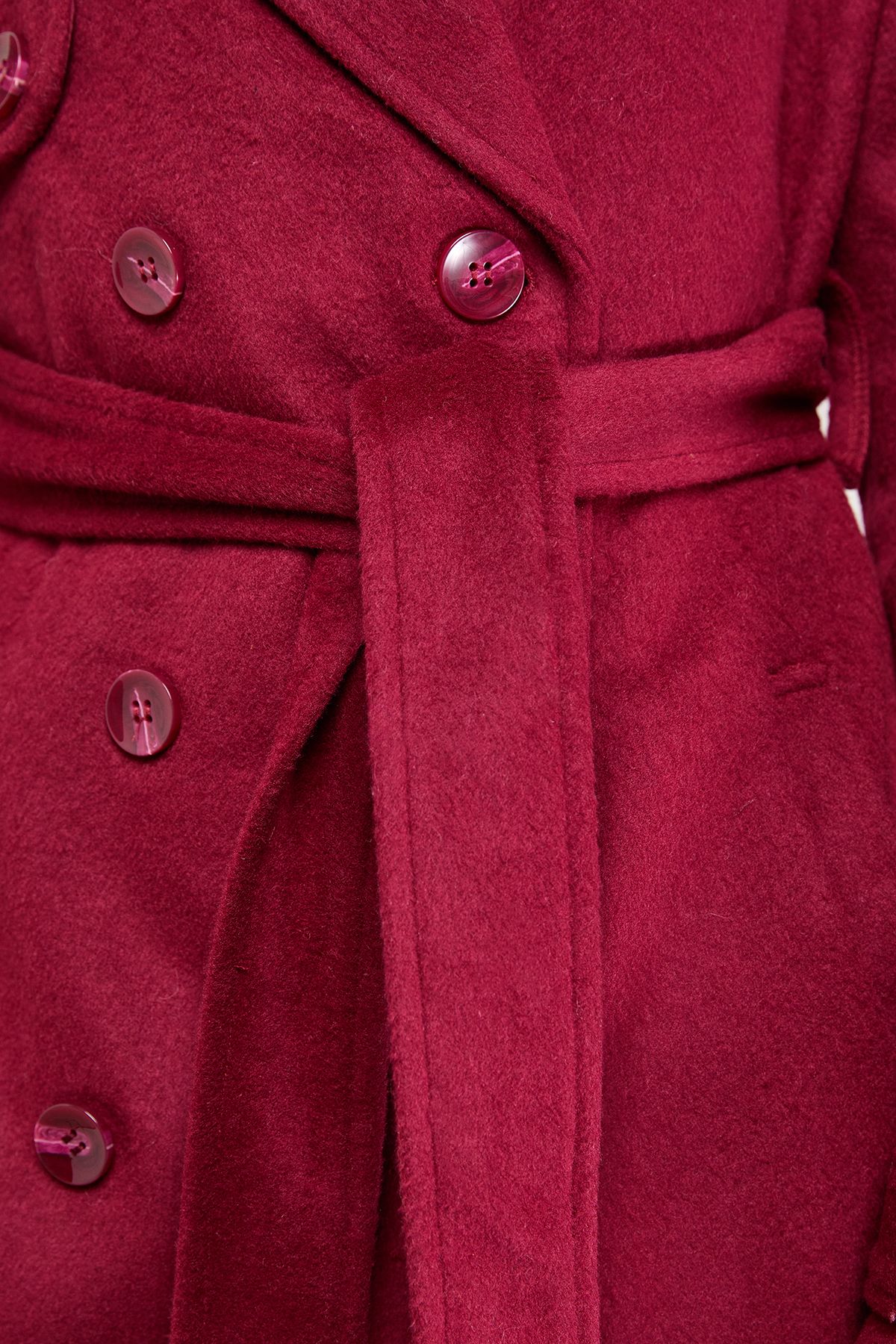 Oasis Relaxed Wool Trench Berry image 5