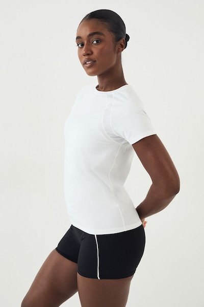 DSGN Studio DSGN Studio Loose Fit Mesh Insert Short Sleeve T-Shirt White