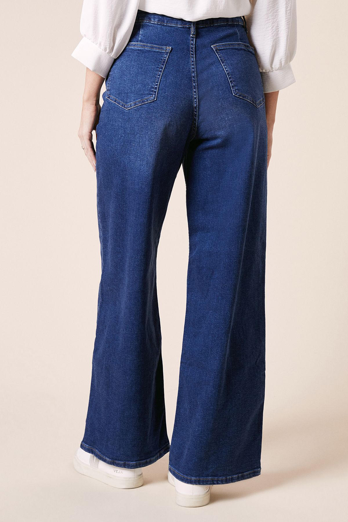 Dorothy Perkins Wide Leg Denim Jeans Mid Wash image 3
