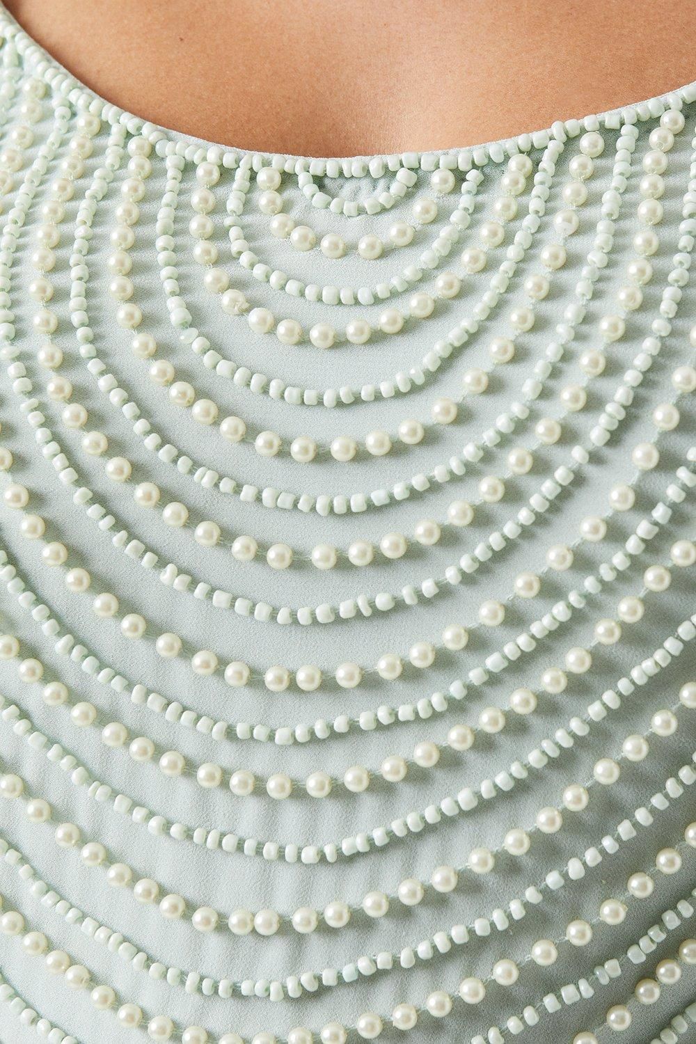 Coast Cowl Neck Pearl Georgette Maxi Bridesmaid Dress Sage image 4