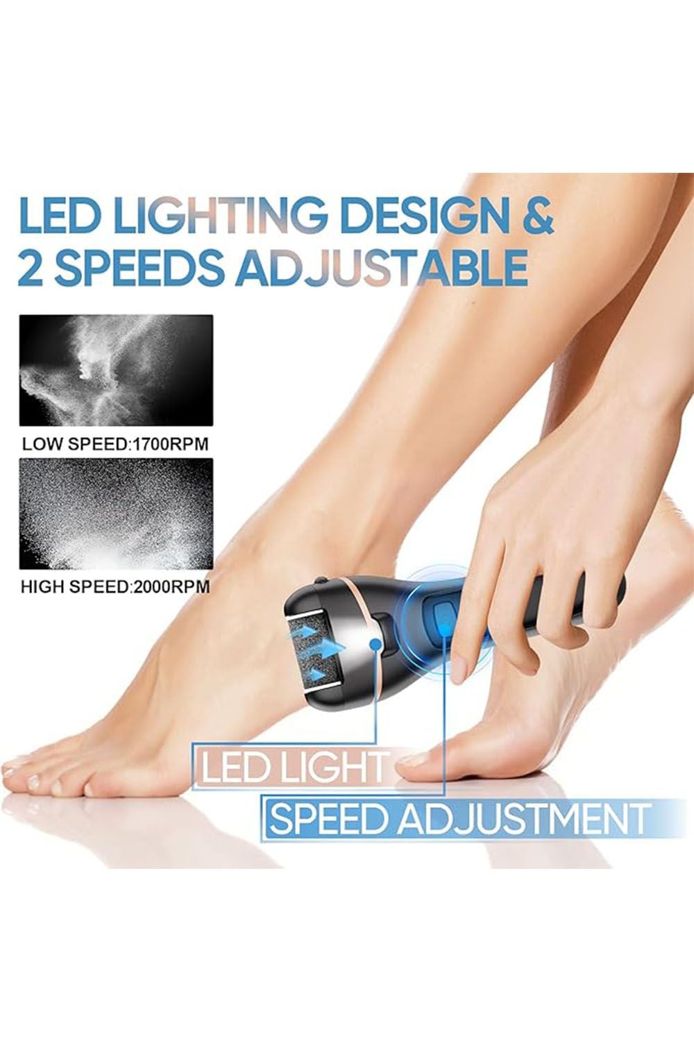 SHEONLY Electric Pedicure Tools Set Callus Remover Beauty Tool image 4