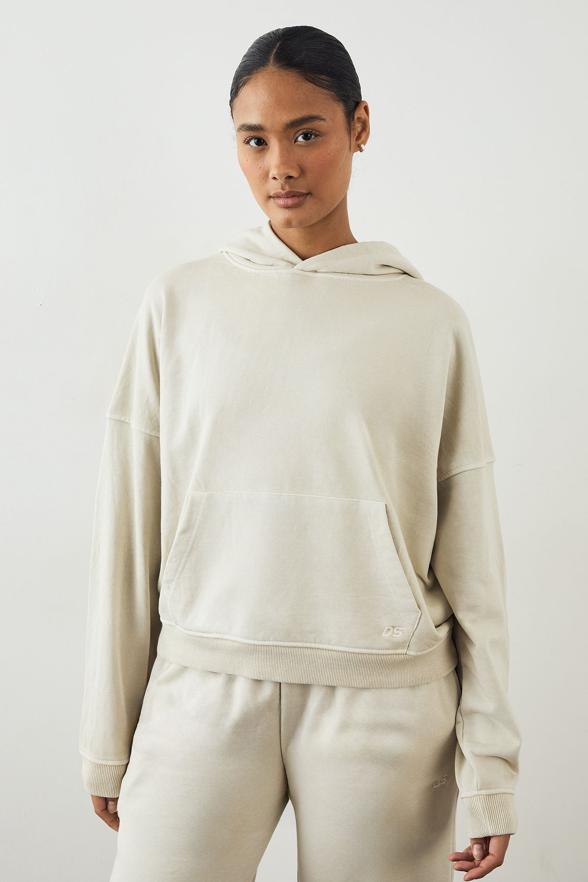 DSGN Studio DSGN Studio Premium Heavyweight Washed Oversized Hoodie Ecru image 3