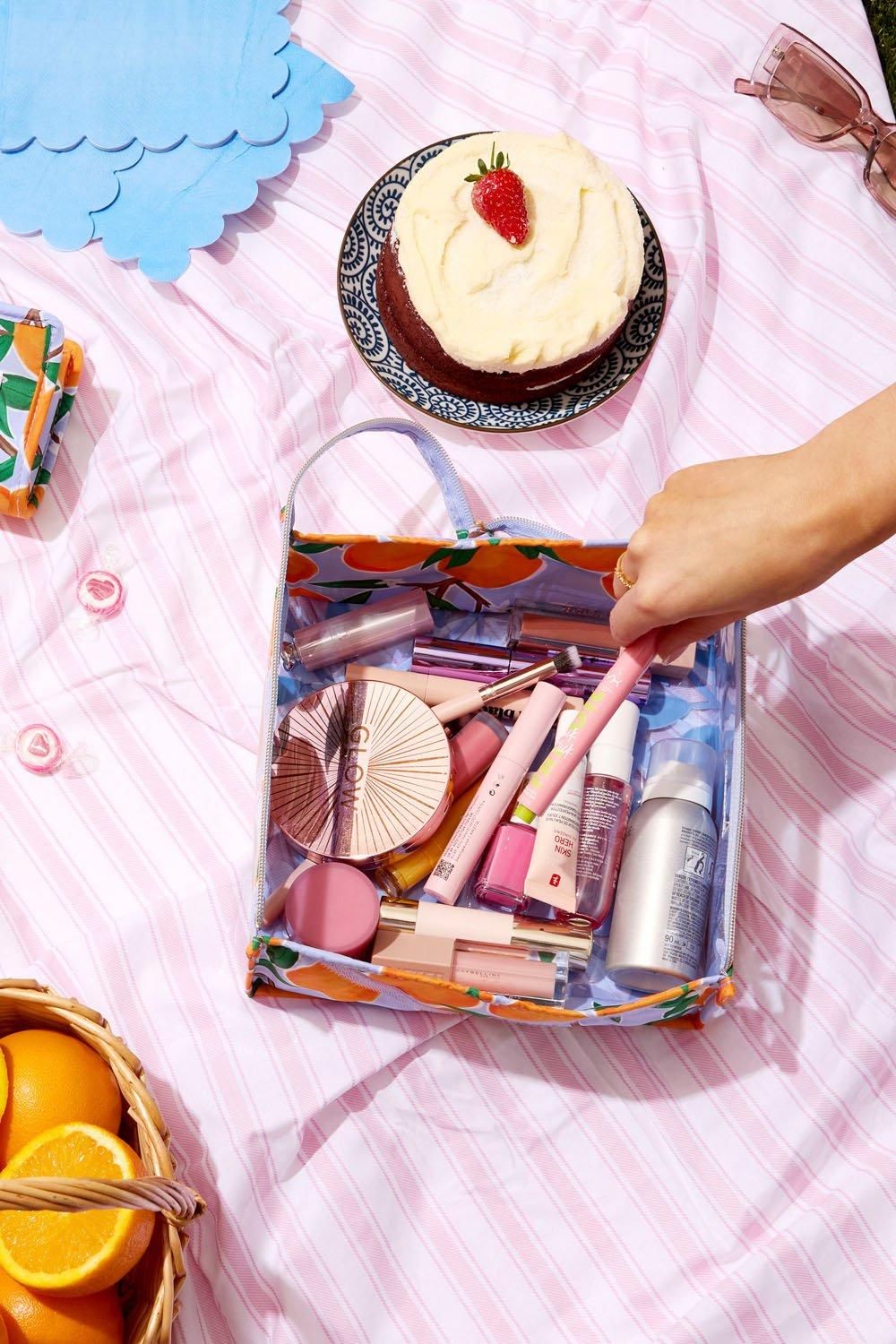 The Flat Lay Co The Flat Lay Co. Jelly Open Flat Box Bag in Mediterranean Oranges Multi image 7