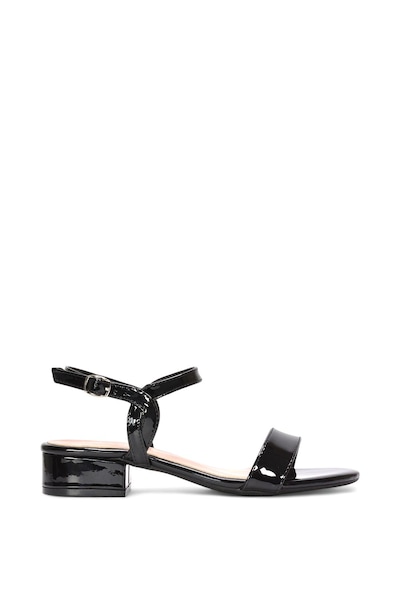 XY London 'Moana Low Bock Heel Round Toe Sandals With Buckle Fastening