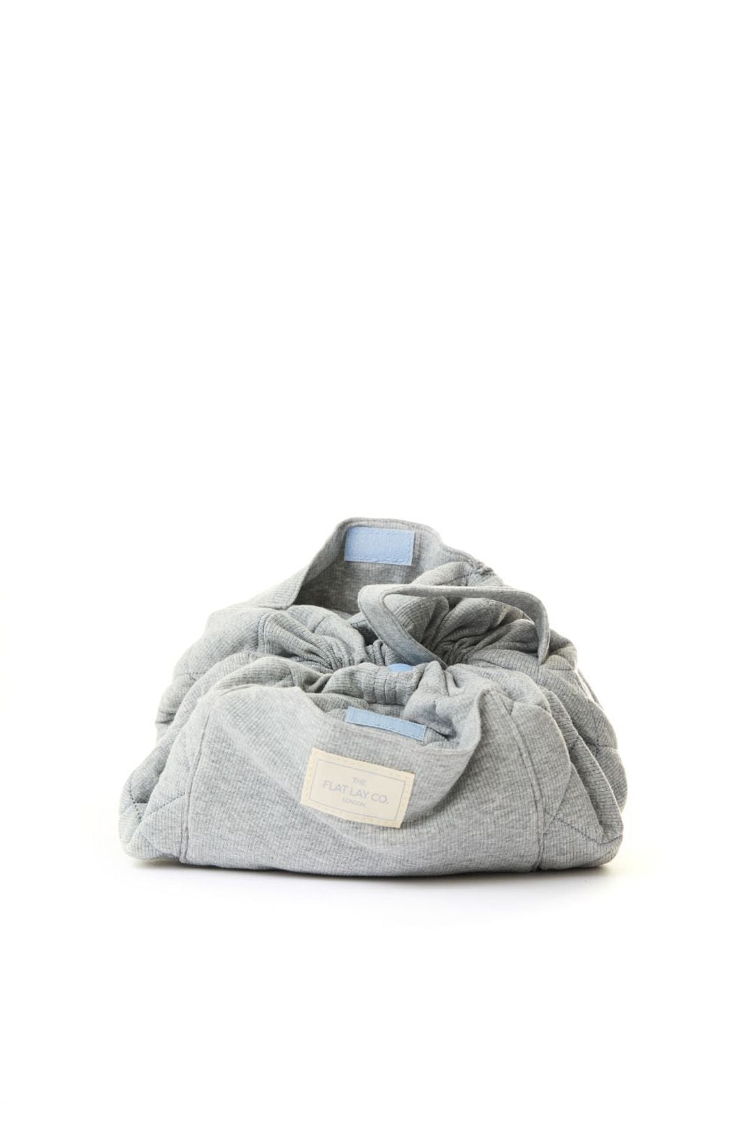 The Flat Lay Co Drawstring Makeup Bag - Cozy Cotton Grey Multi image 5