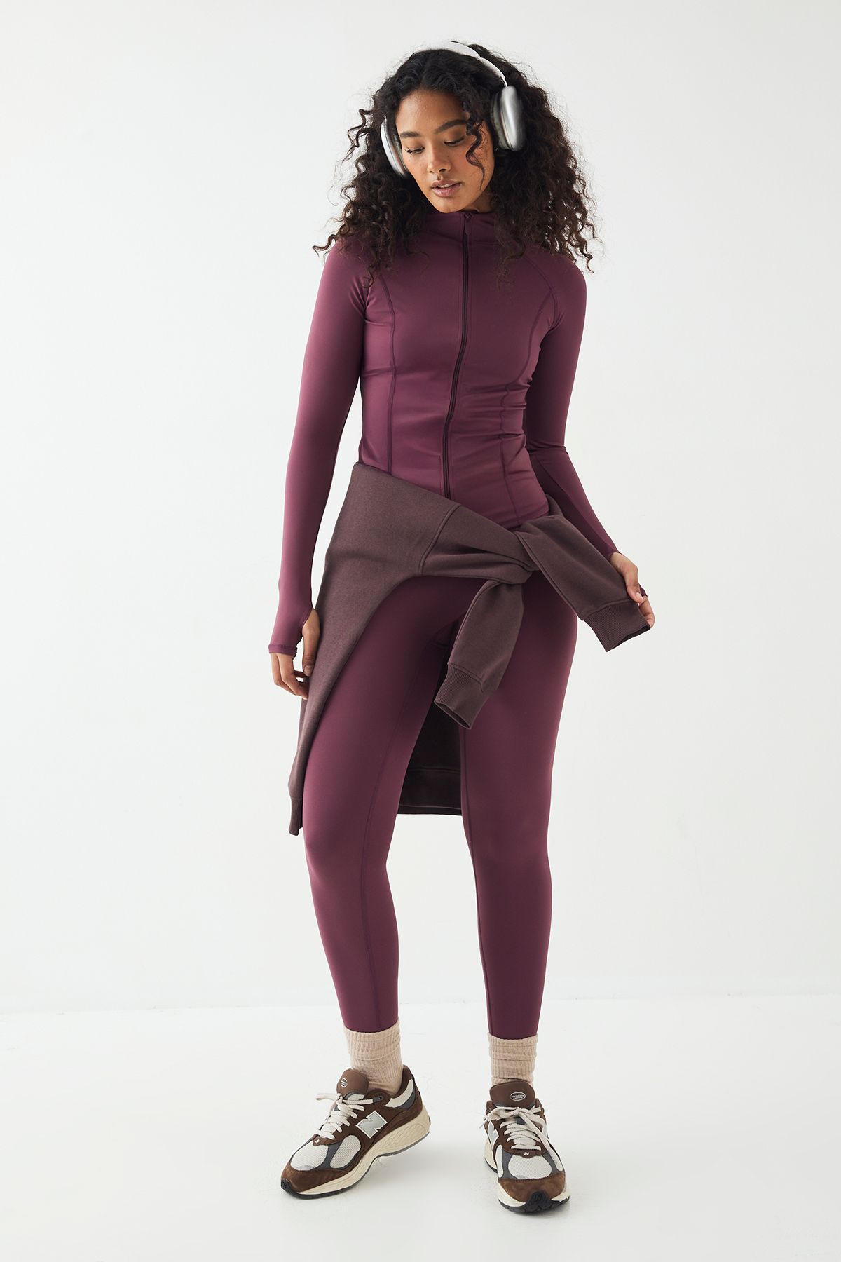 DSGN Studio DSGN Studio Sports Ultra Sculpt Seam Detail Legging Plum image 3