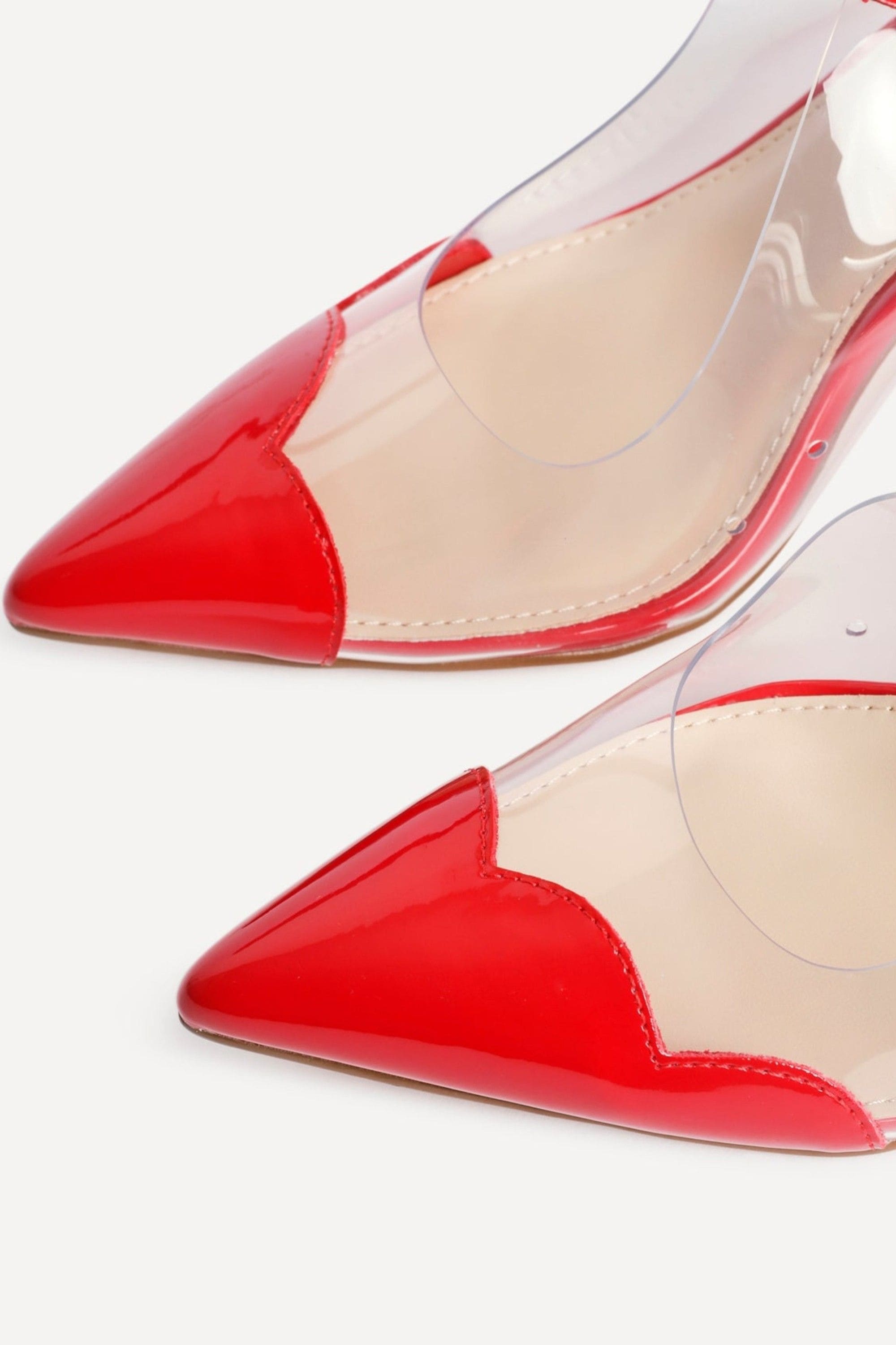 Linzi Nolita Red Perspex Patent Mix Slingback Court Heels image 5