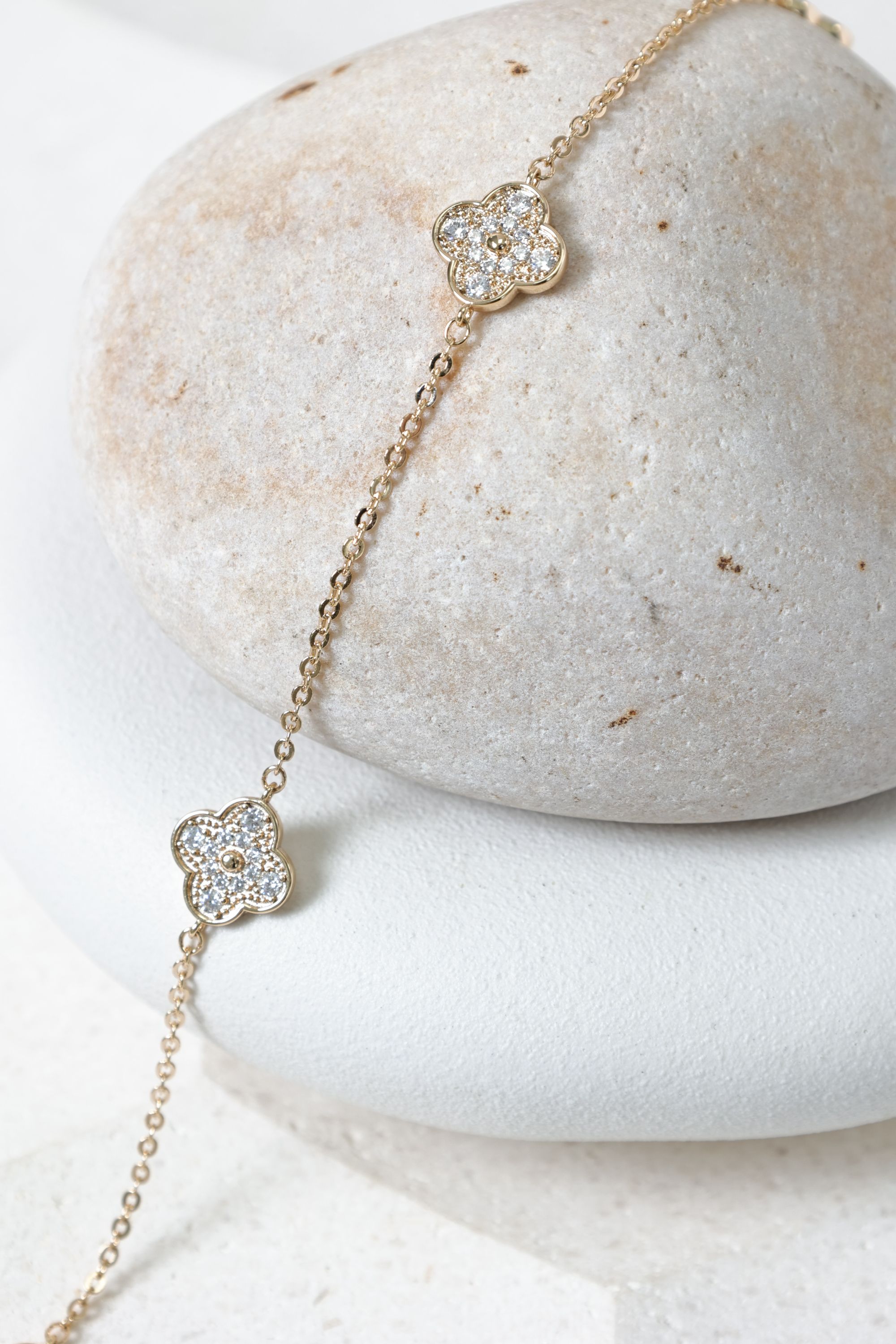 Jon Richard Gold Plated Pave Clover Necklace image 5