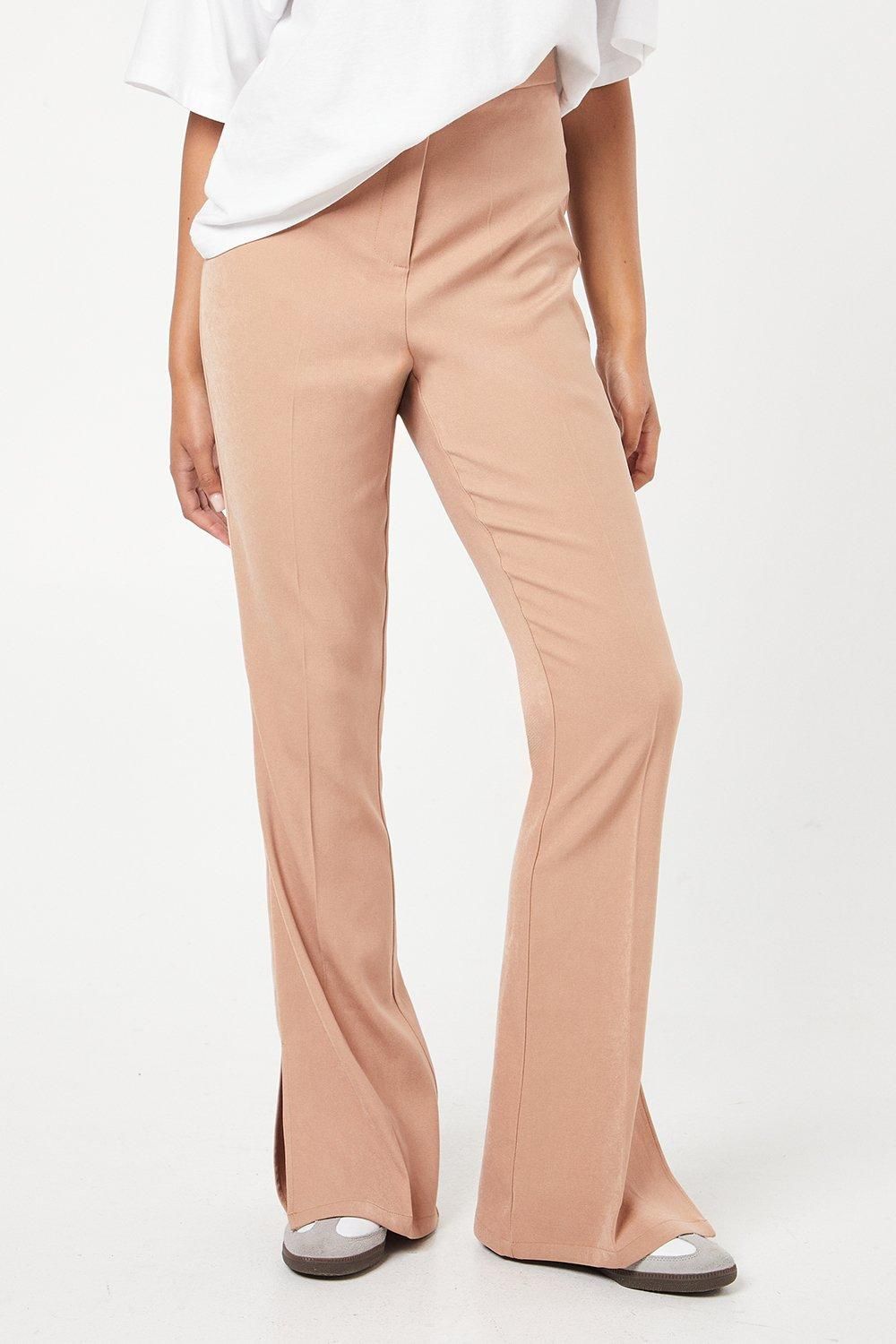 Dorothy Perkins Tall Elastic Waist Kickflare Trouser Camel image 2