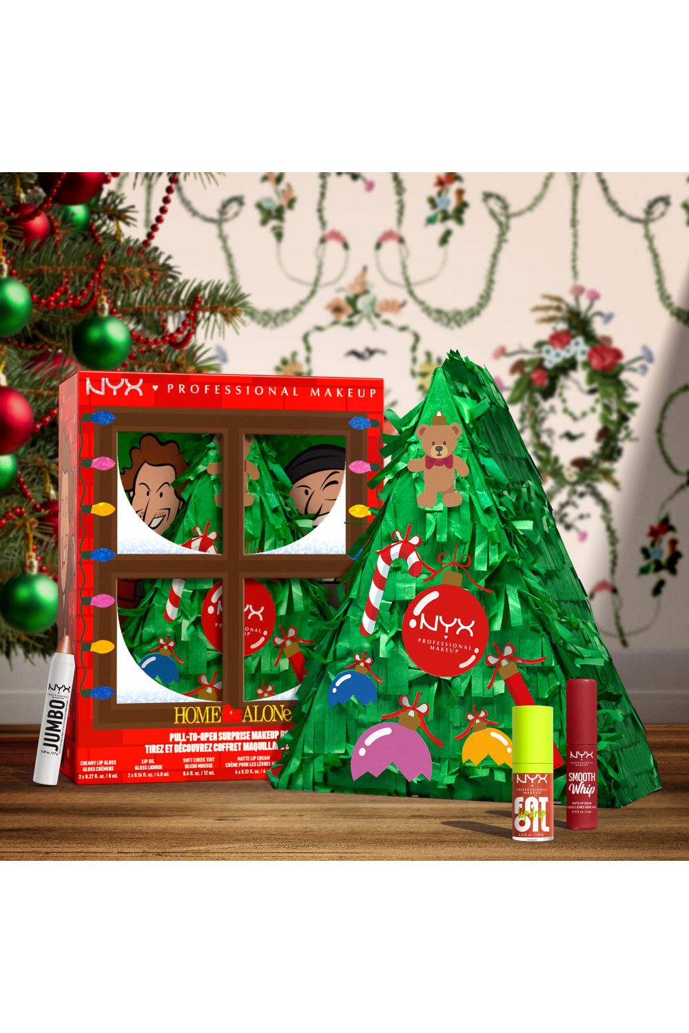 NYX Professional Makeup Home Alone Falling Presents Makeup Surprise Box, 12 Pieces Gift Set Multi image 3