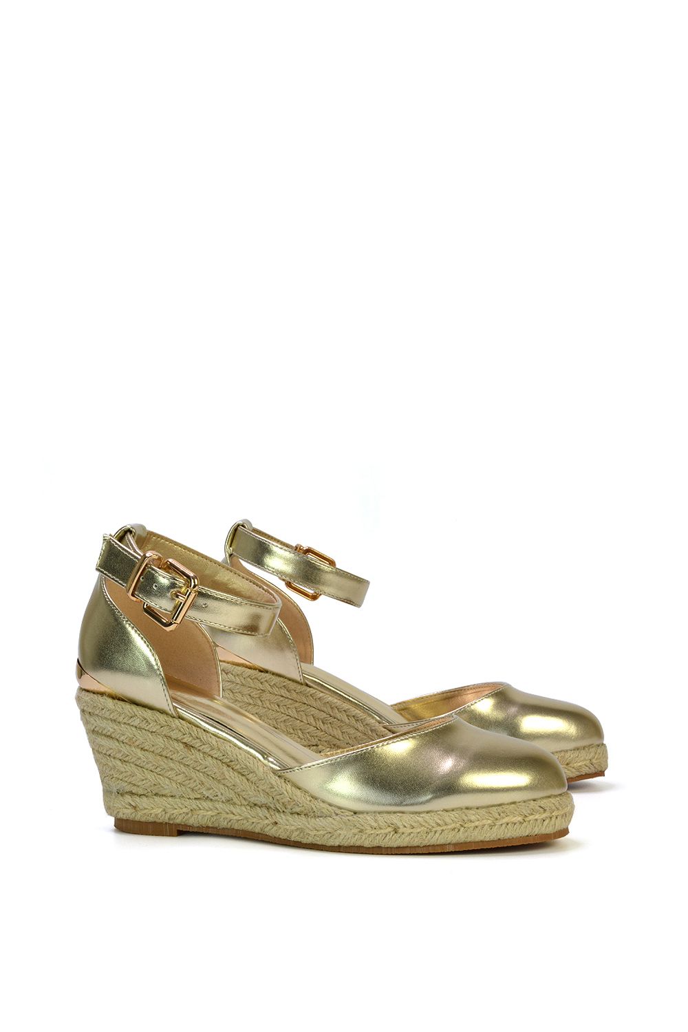 XY London 'Forest' Closed Toe Espadrille Wedge Heel Sandals image 2