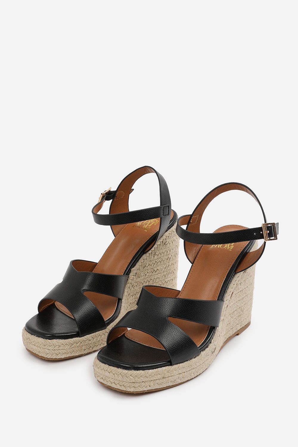 Where's That From 'Jaime' Cut Out Strap Detail Wedge Shoes With Buckle Closure image 3