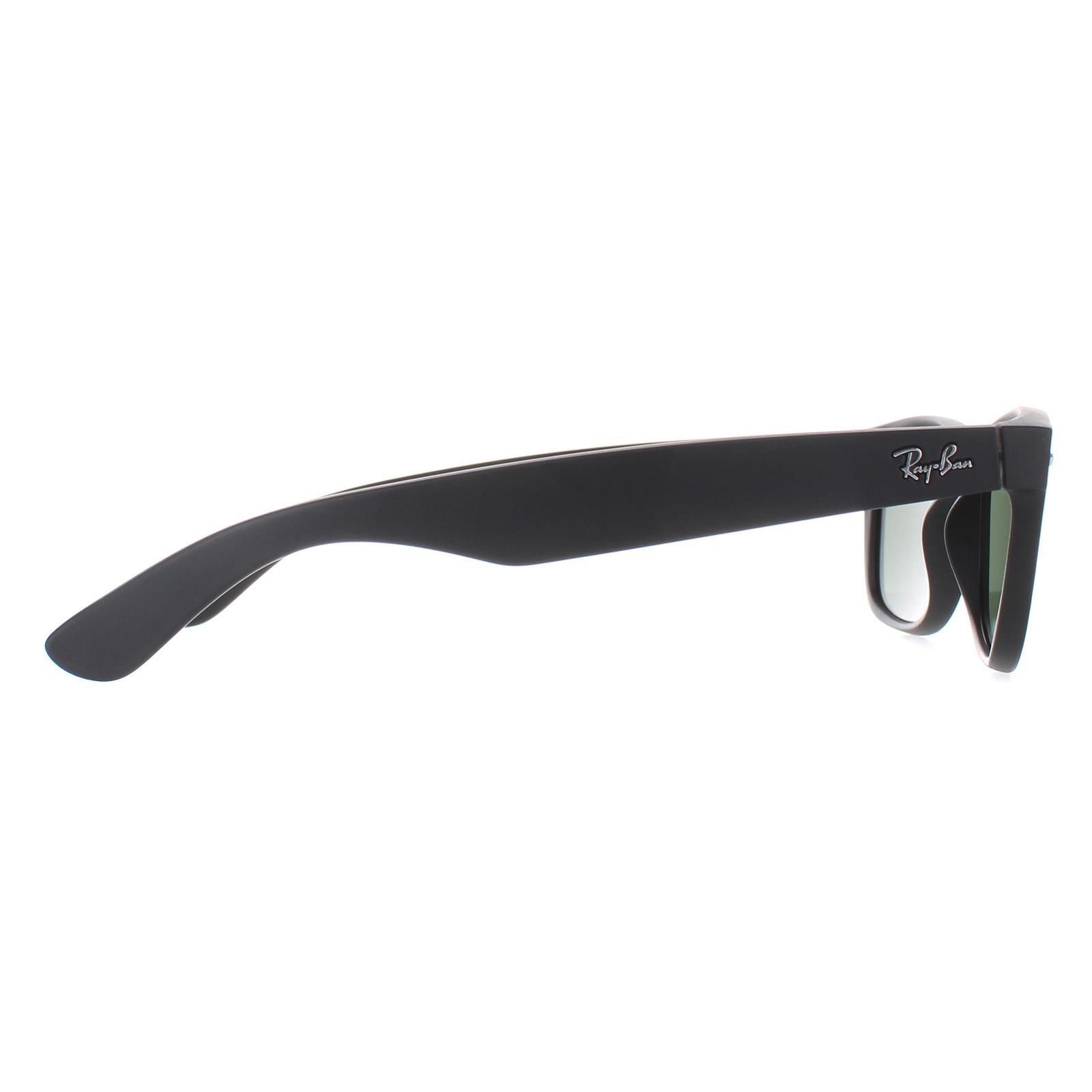Ray-Ban Rectangle Black Rubber Green New Wayfarer 2132 Sunglasses image 4