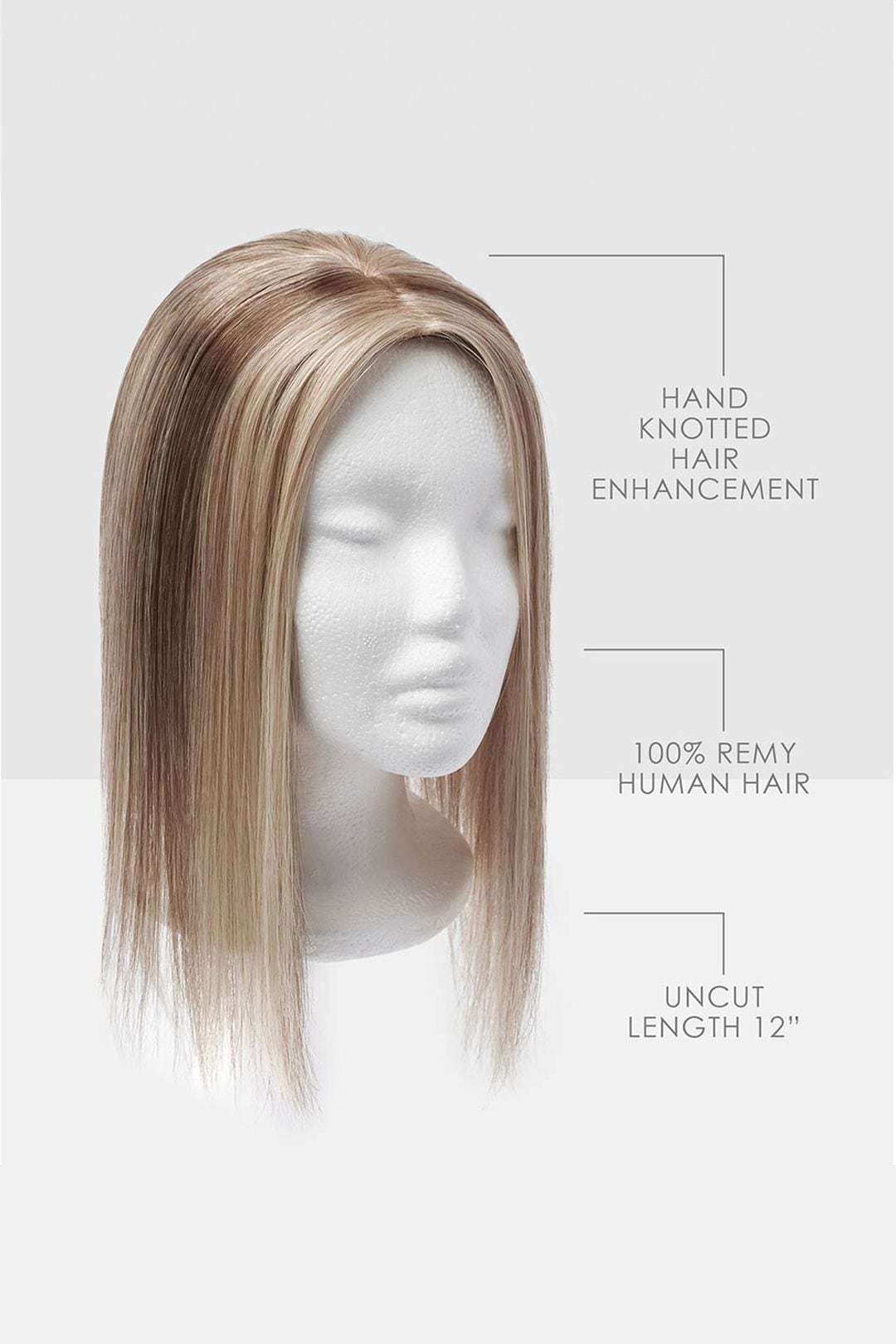 Beauty Works Beauty Works custom clip-in Fringe Topper 55g Honey Blonde image 3