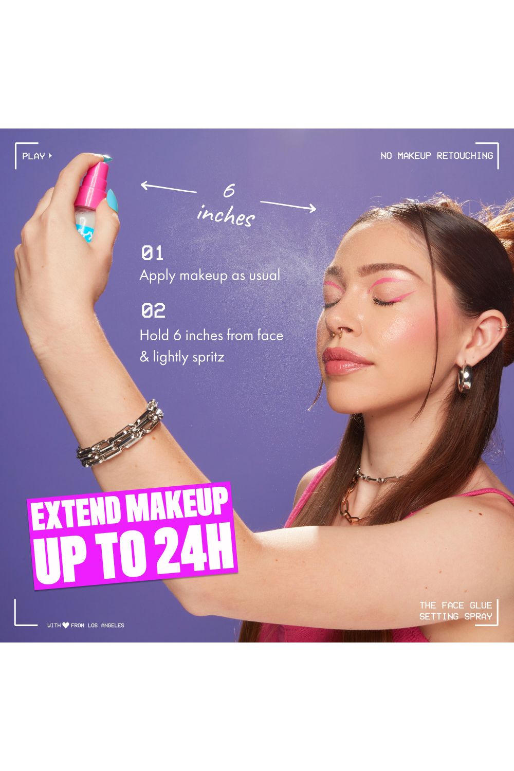 NYX Professional Makeup The Face Glue Setting Spray 60ml Multi image 5