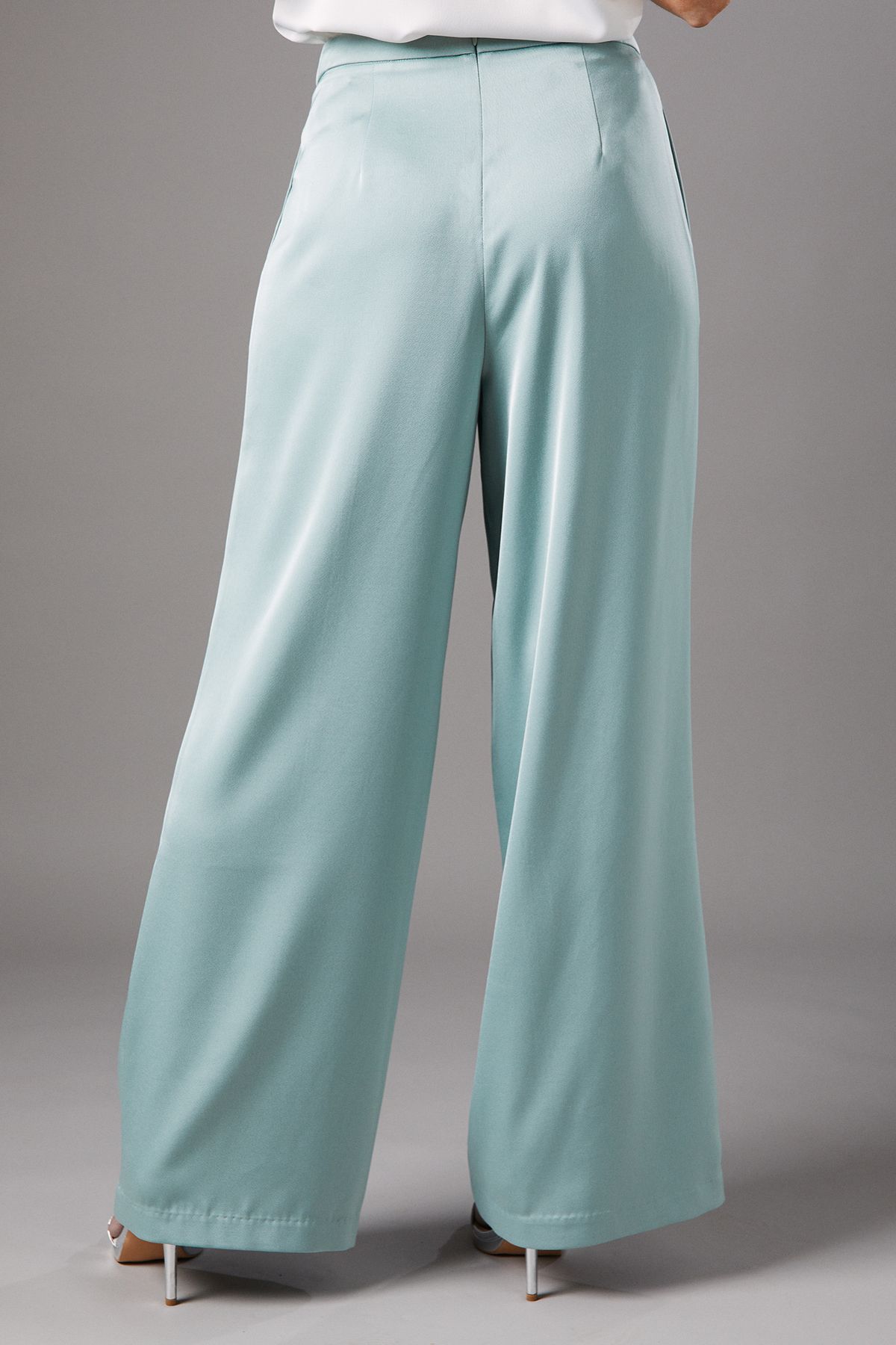 Coast Satin Flare Trouser Mint image 3
