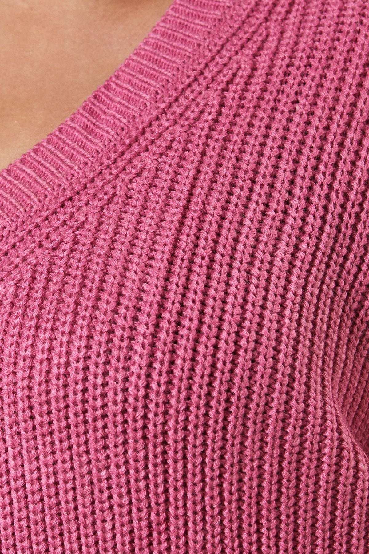 Dorothy Perkins Curve Ribbed V Neck Jumper Pink image 5