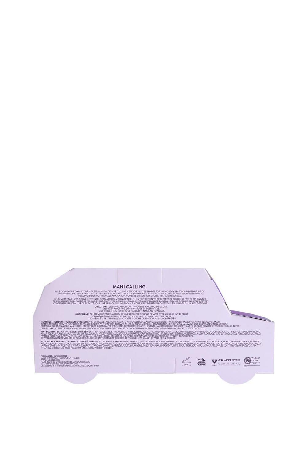 Nails Inc Mani To Go 3-Piece Nail Polish Gift Set - Heartfelt Holidays Multi image 2