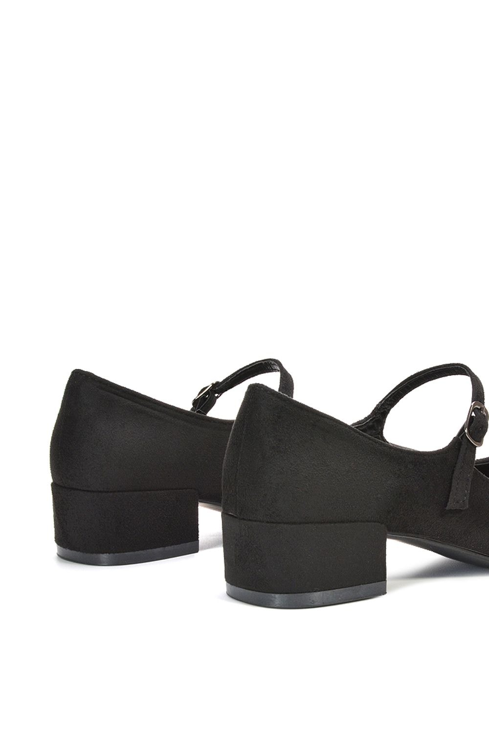 XY London 'Jenna' Mary Jane Square Toe Low Heel Buckle Strap Court Shoes image 4