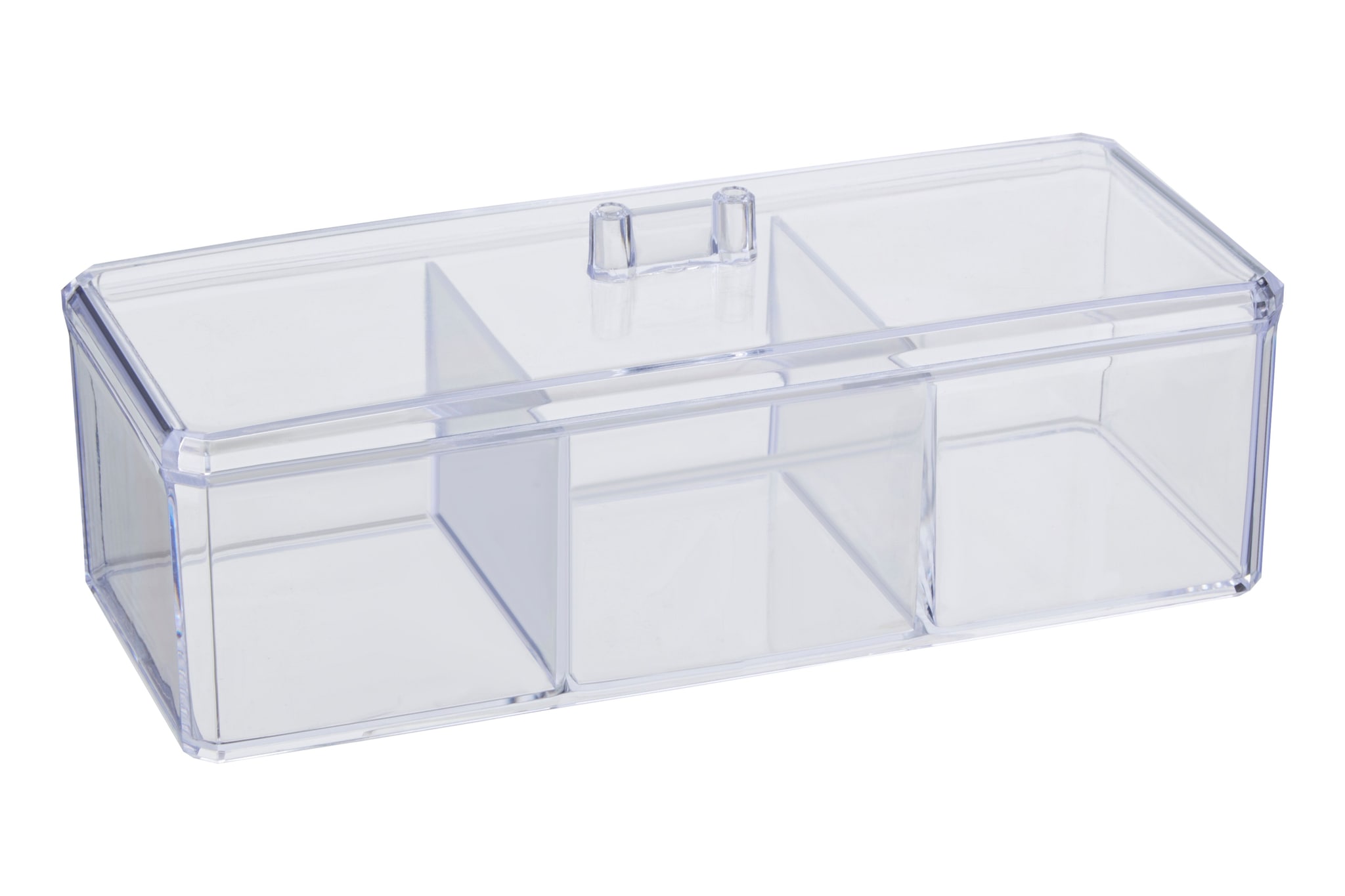 Orsina Beauty 3 Compartment Cosmetics Organiser With Lid image 2