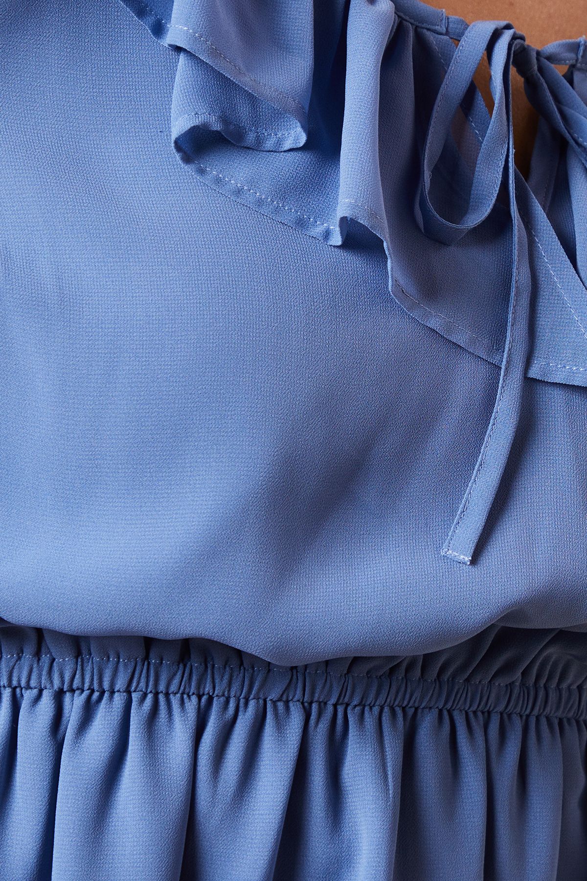 Dorothy Perkins Ruffle Front Long Sleeve Blouse Blue image 5