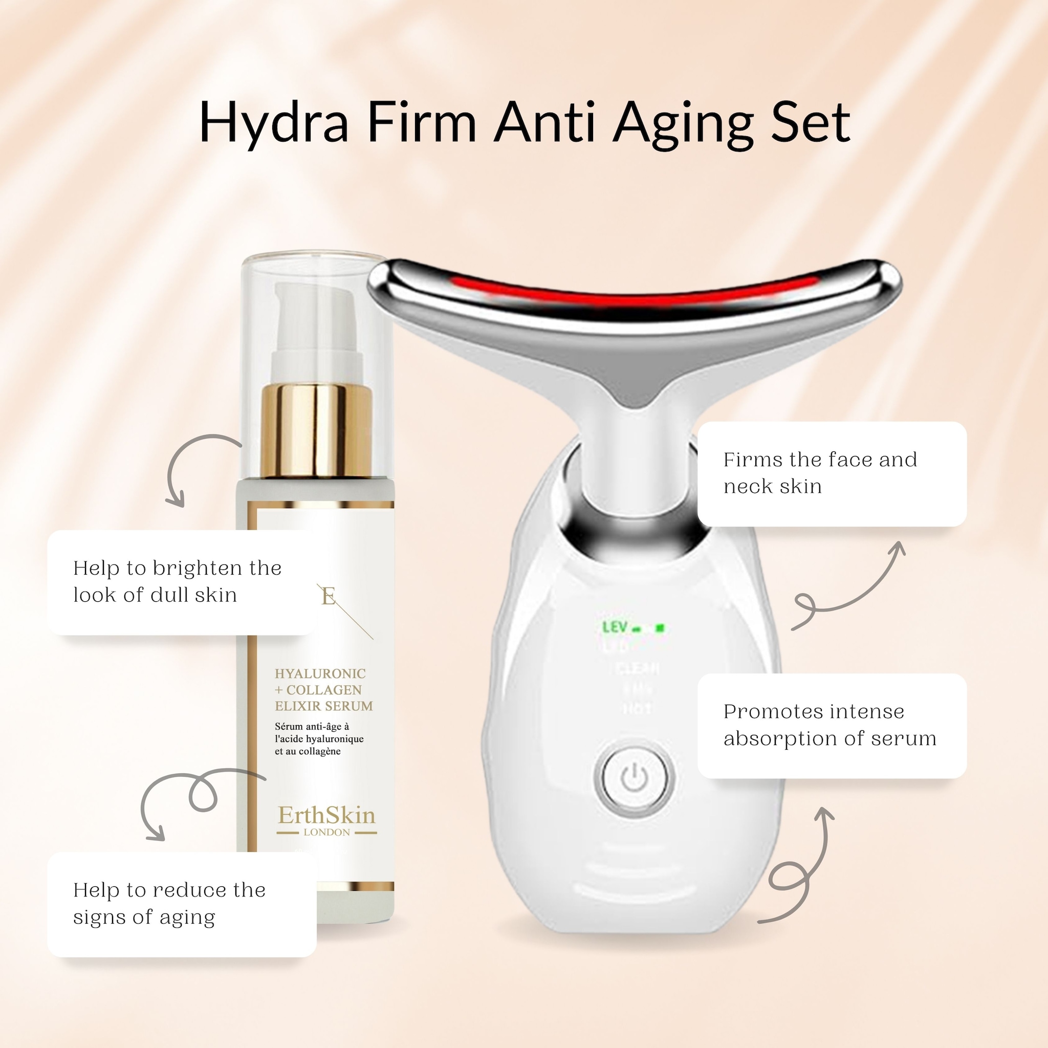 Erth Skin London ErthSkin London Hydra Firm Anti Aging Set ( AGE -DEFYING + HA Serum) image 3