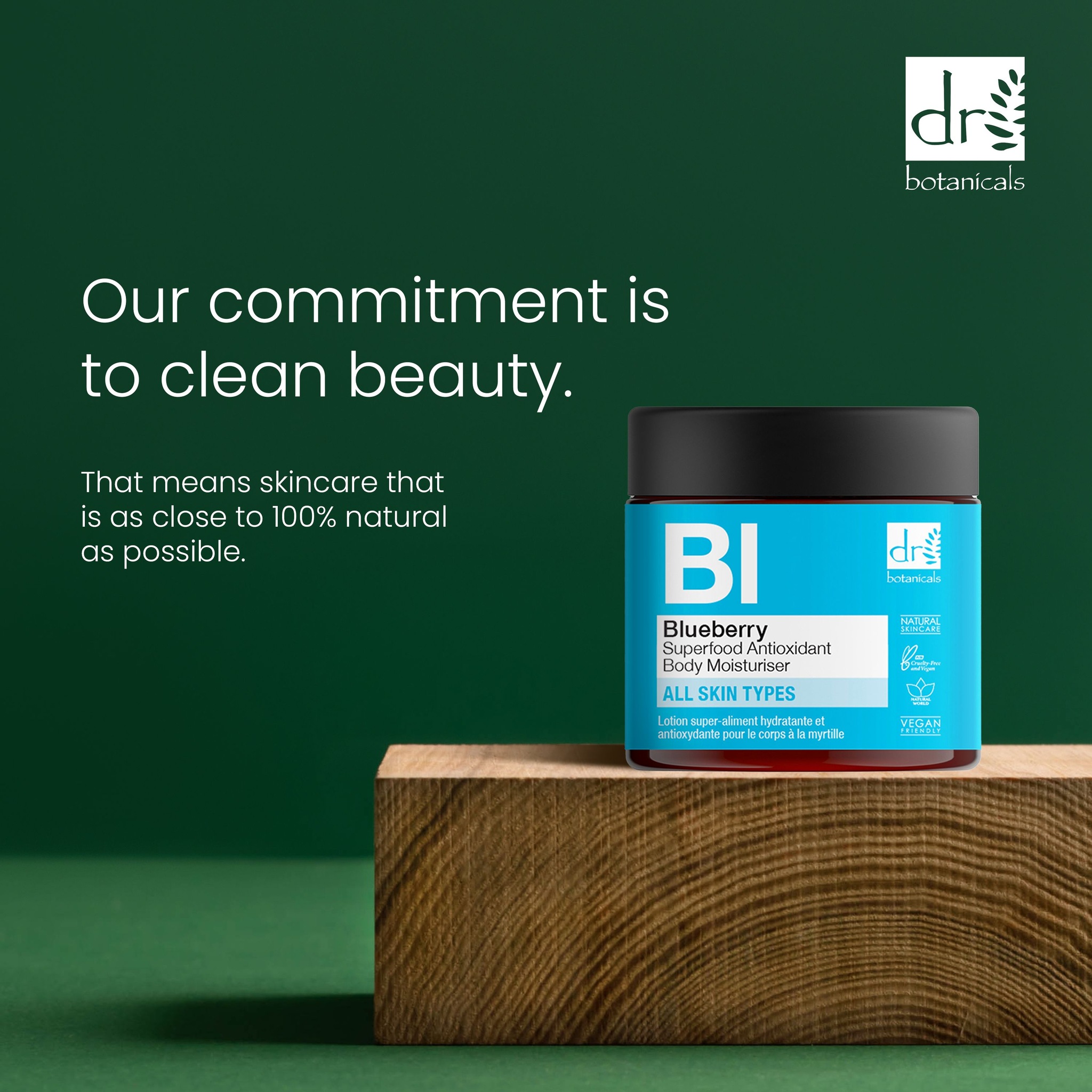 Dr. Botanicals Blueberry Superfood Antioxidant Body Moisturiser 60ml x 2 Duo Set image 2