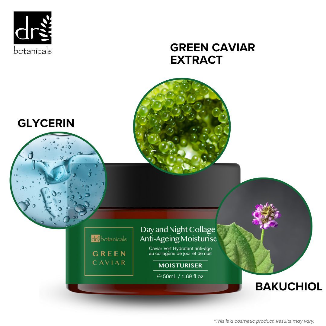Dr. Botanicals Green Caviar Day & Night Anti-Ageing Moisturiser 50ml x 2 Duo Pack image 3