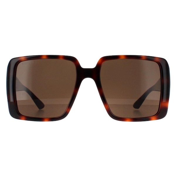 Gucci Square Dark Havana with Gold Dark Brown GG1692S