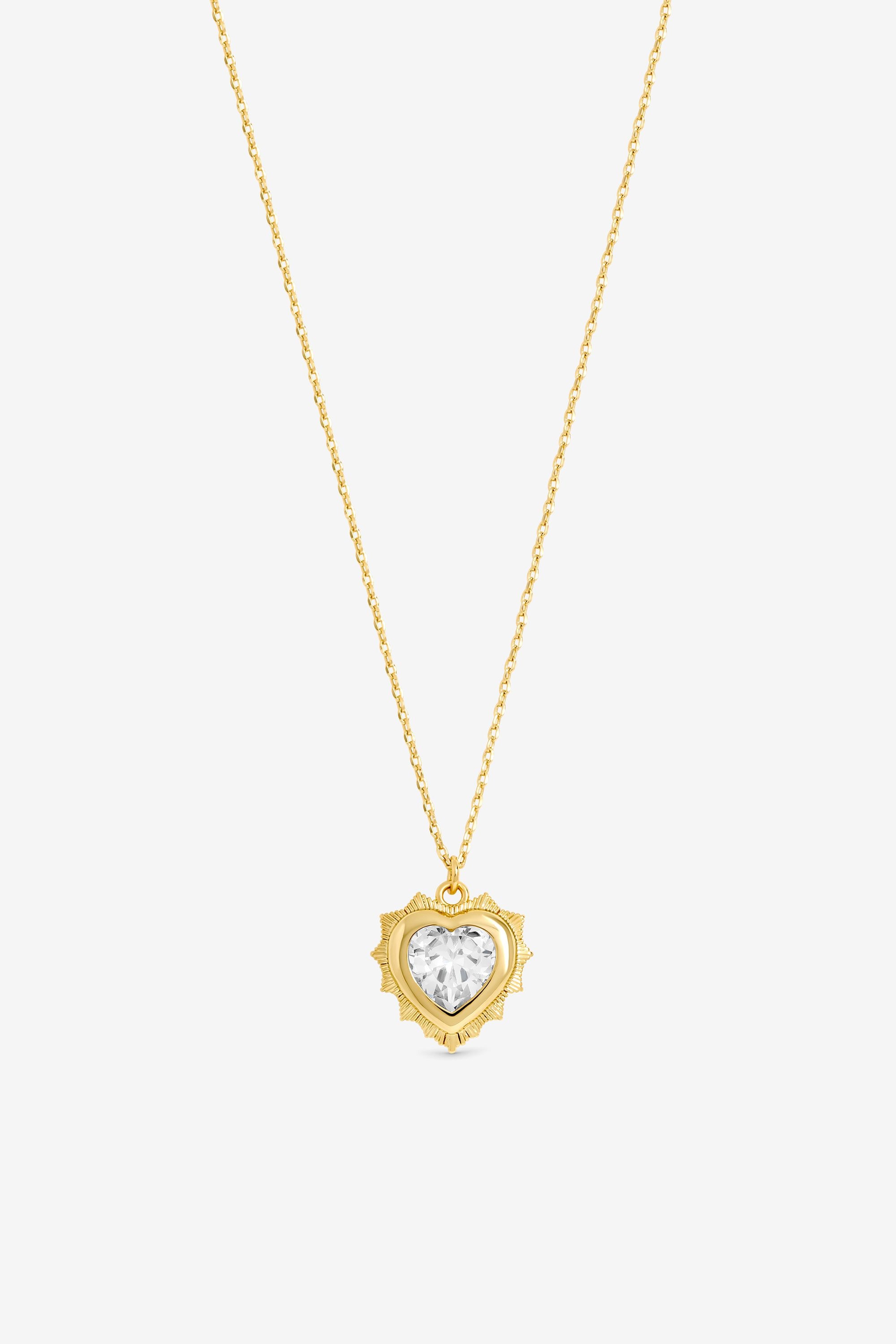 Jon Richard 14Ct Gold Plated Heart Birthstone Pendant - April image 2
