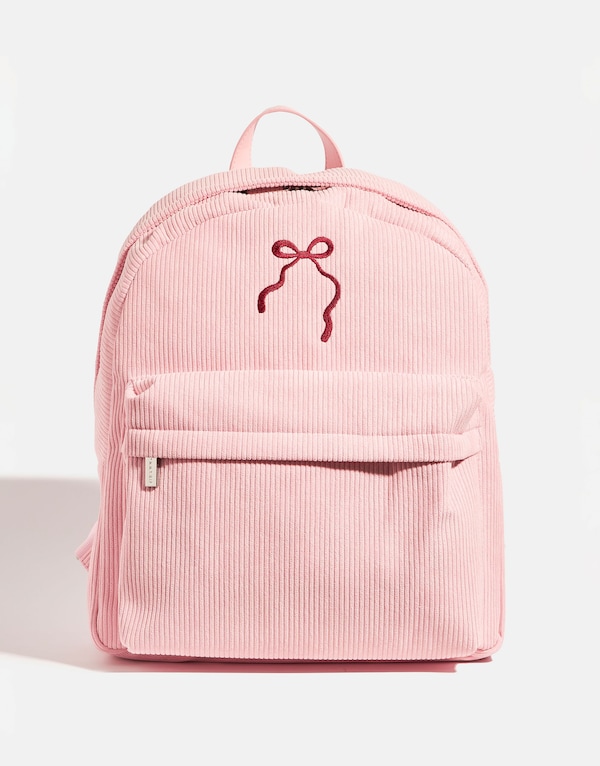 SKINNYDIP Pink Bow Embroidered Backpack