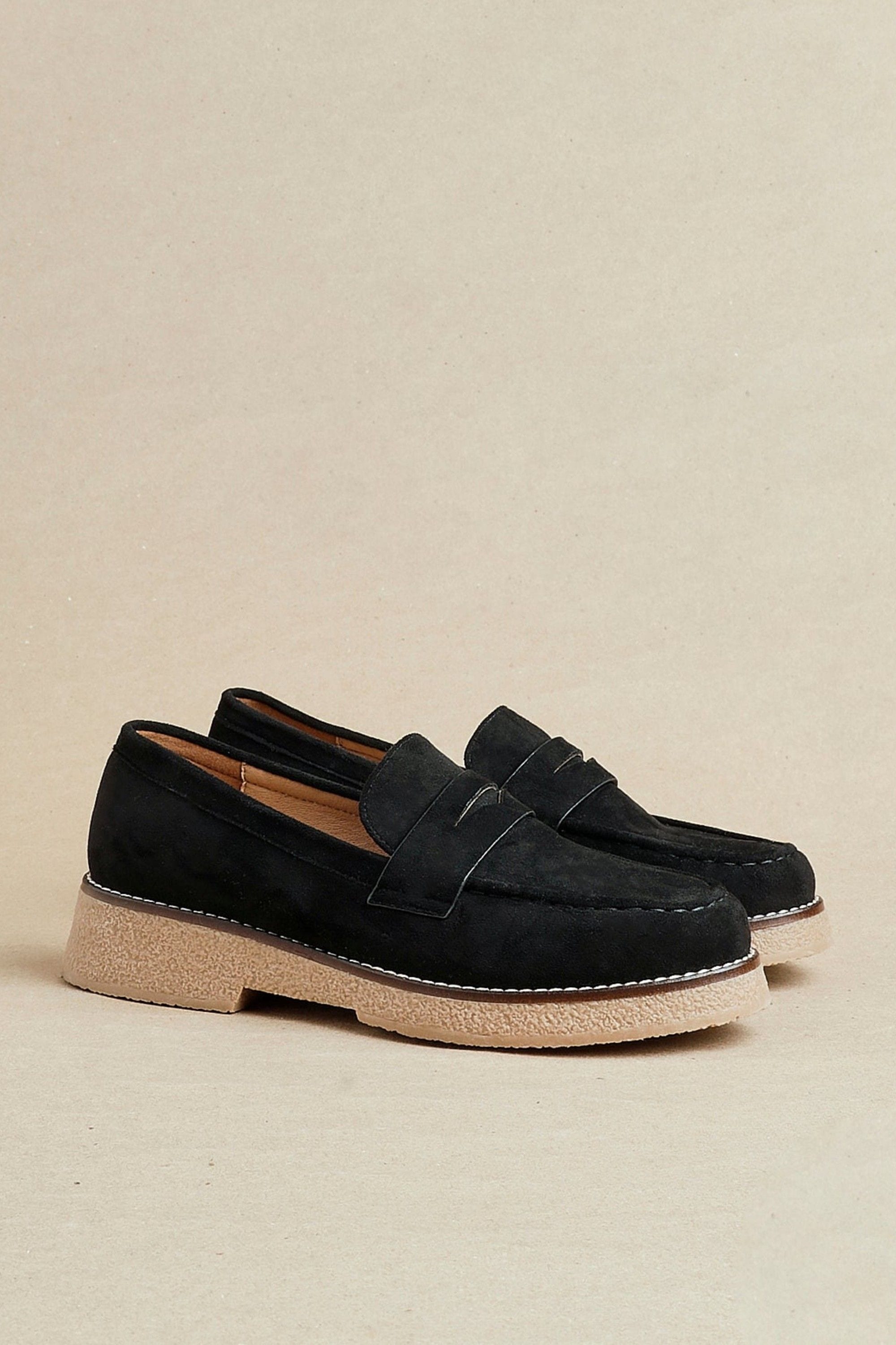 Linzi Poised Black Suede Classic Loafer image 6