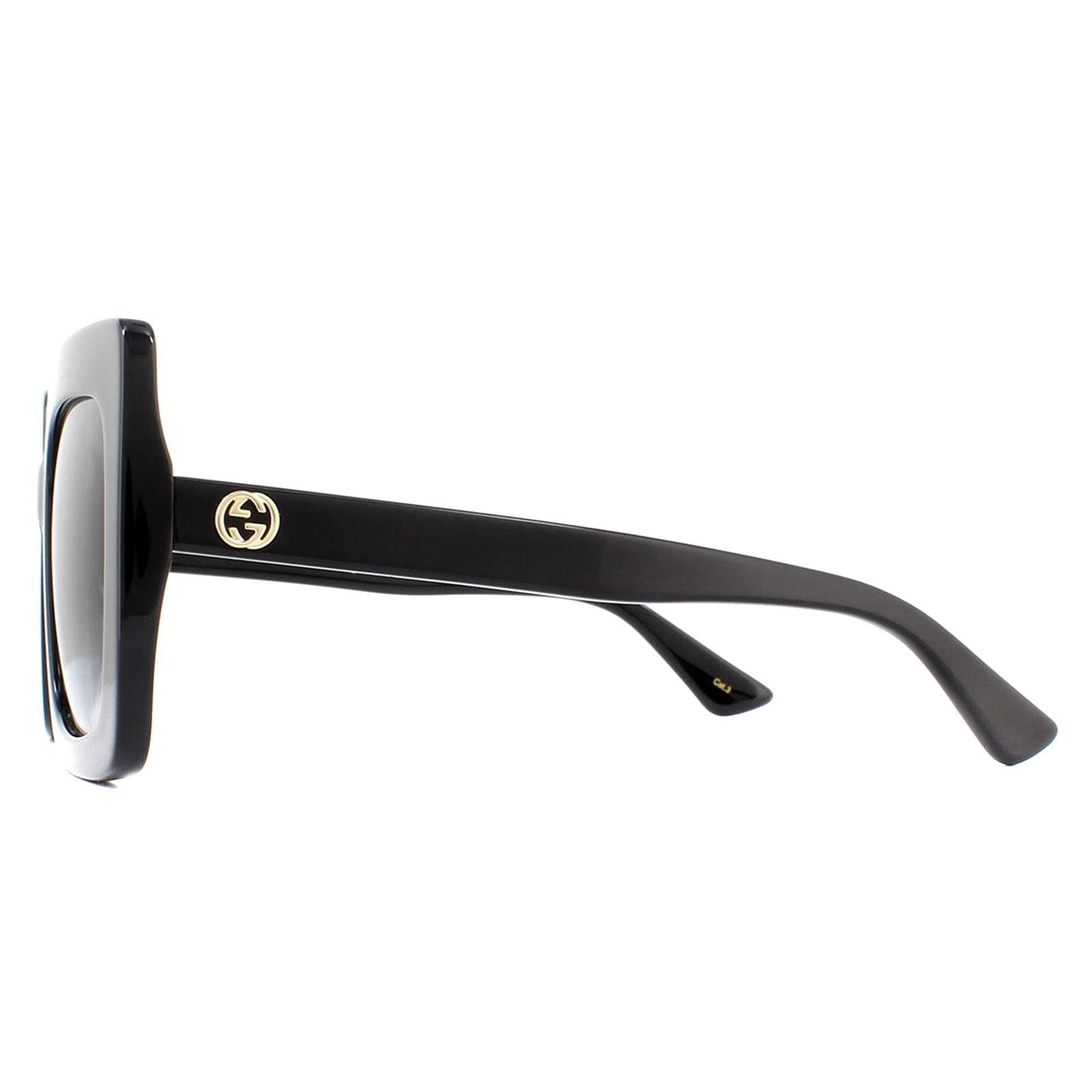 Gucci Square Black Grey Gradient Sunglasses image 3