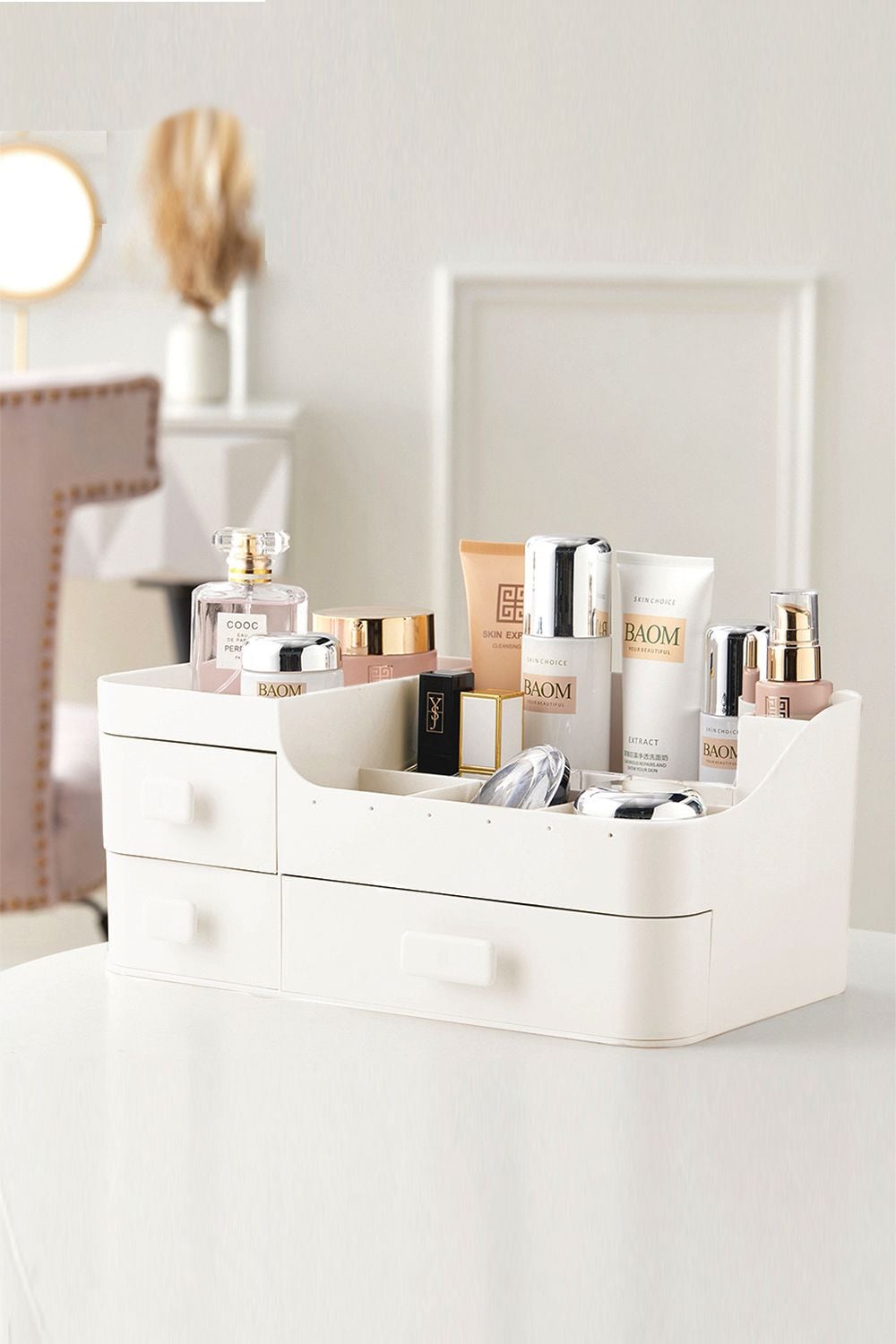 Living and Home Cosmetic Miscellaneous Storage Box Portable Desktop Makeup Box For Home Dormitory Office image 1