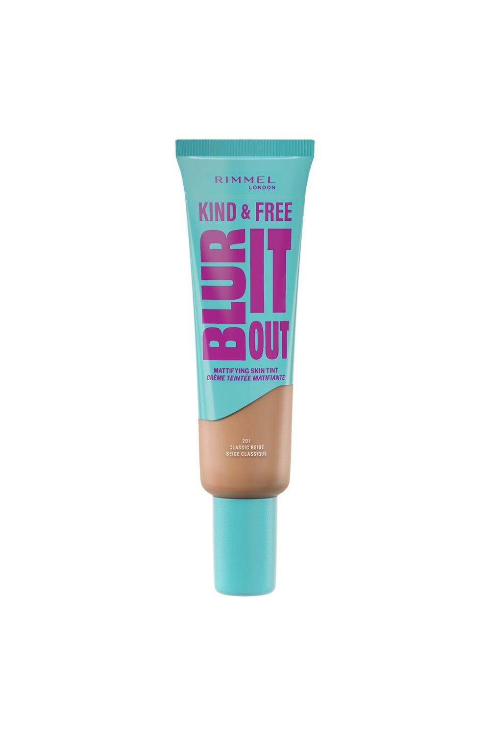 Rimmel London Kind & Free BLUR IT OUT Mattifying Skin Tint 30ml 201 Classic Beige image 1